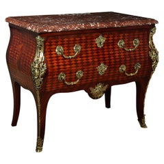 French Antique Commode with Gilt Bronze Ormolu, circa 1860