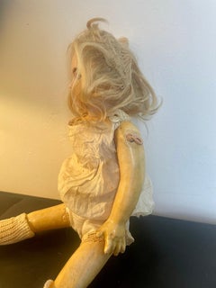 French Antique Composition Porcelain Bisque Doll, Collection, circa 1900, Paris