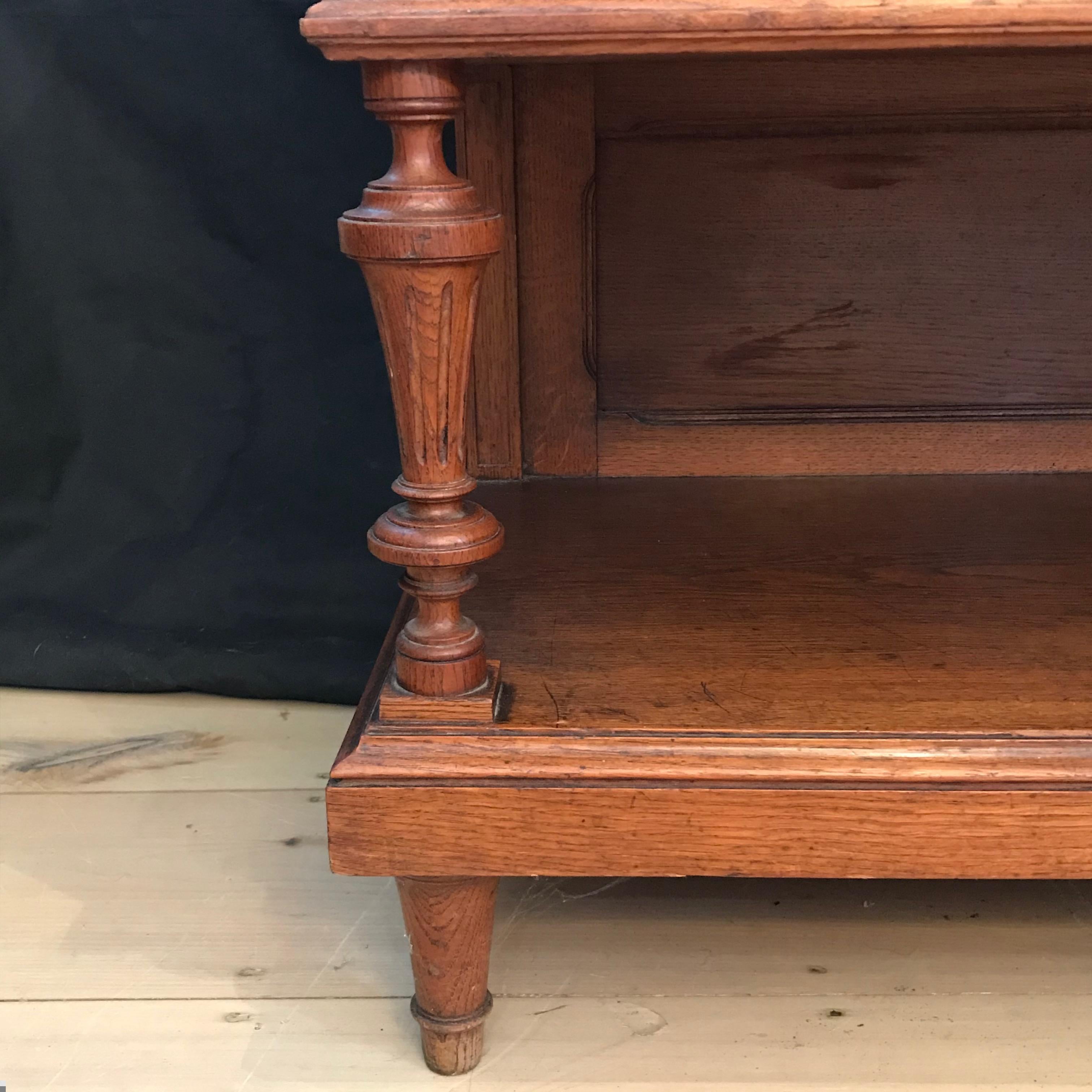 French Antique Console Credenza or Buffet with Beautiful Marble Top 5