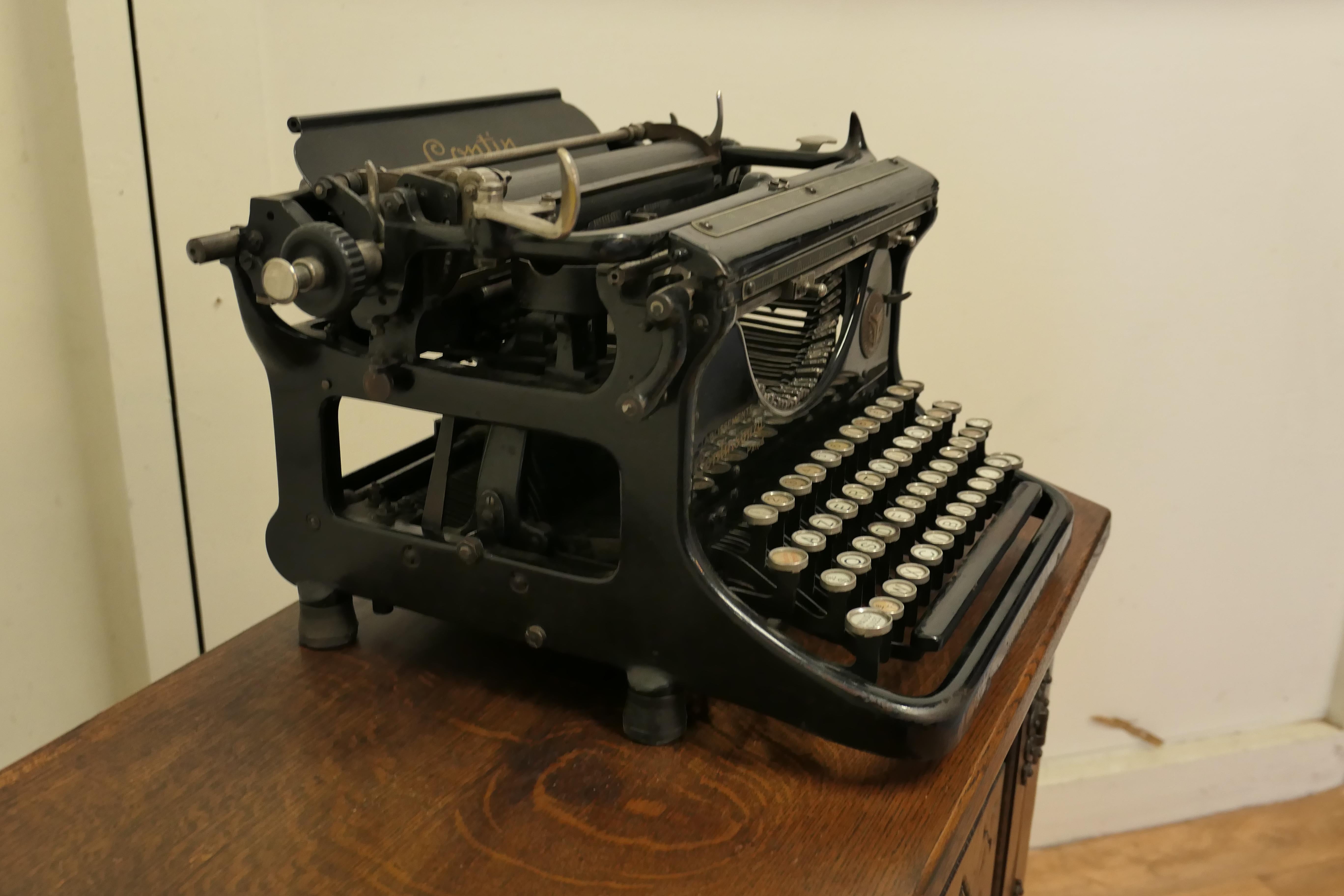 Industrial French Antique Contin Typewriter from the, 1940s For Sale