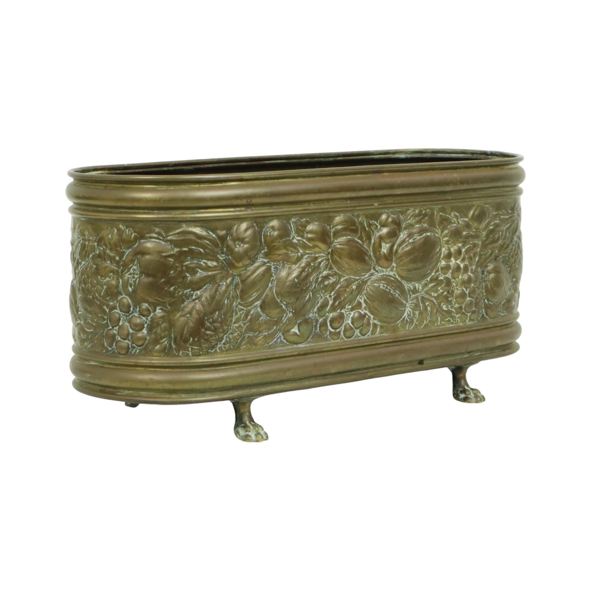Art Nouveau Antique French, fioriera in rame del XIX secolo in vendita
