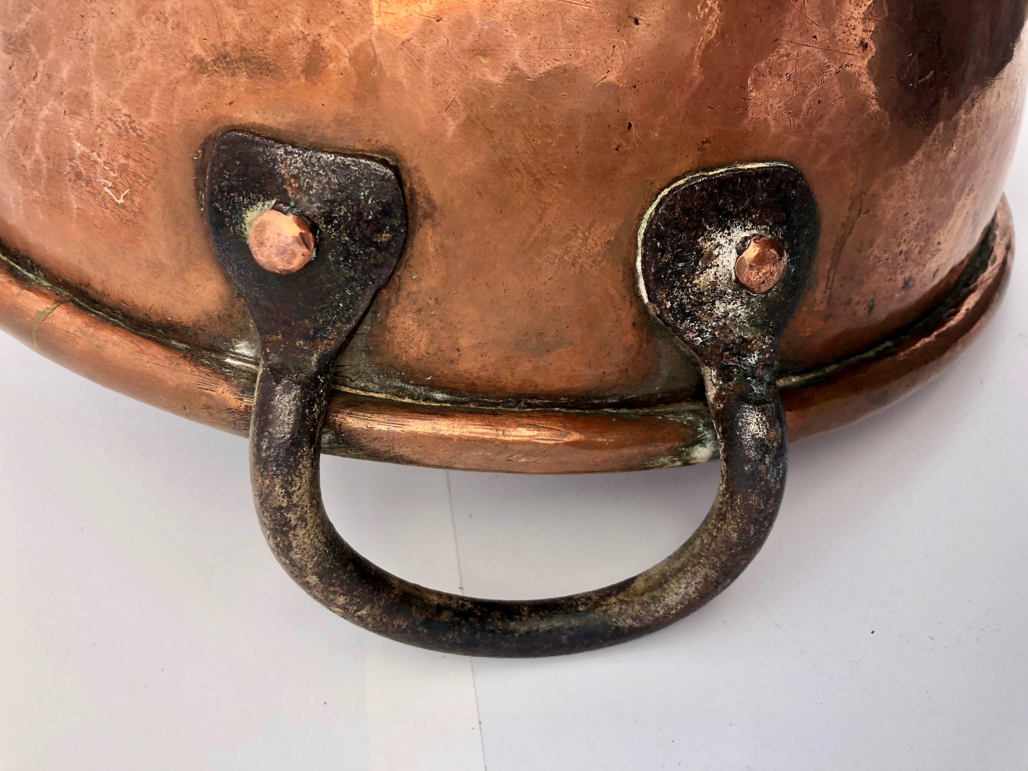French Antique Copper Preserving Pan 