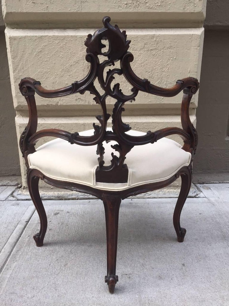 French Antique Corner Chair For Sale at 1stDibs