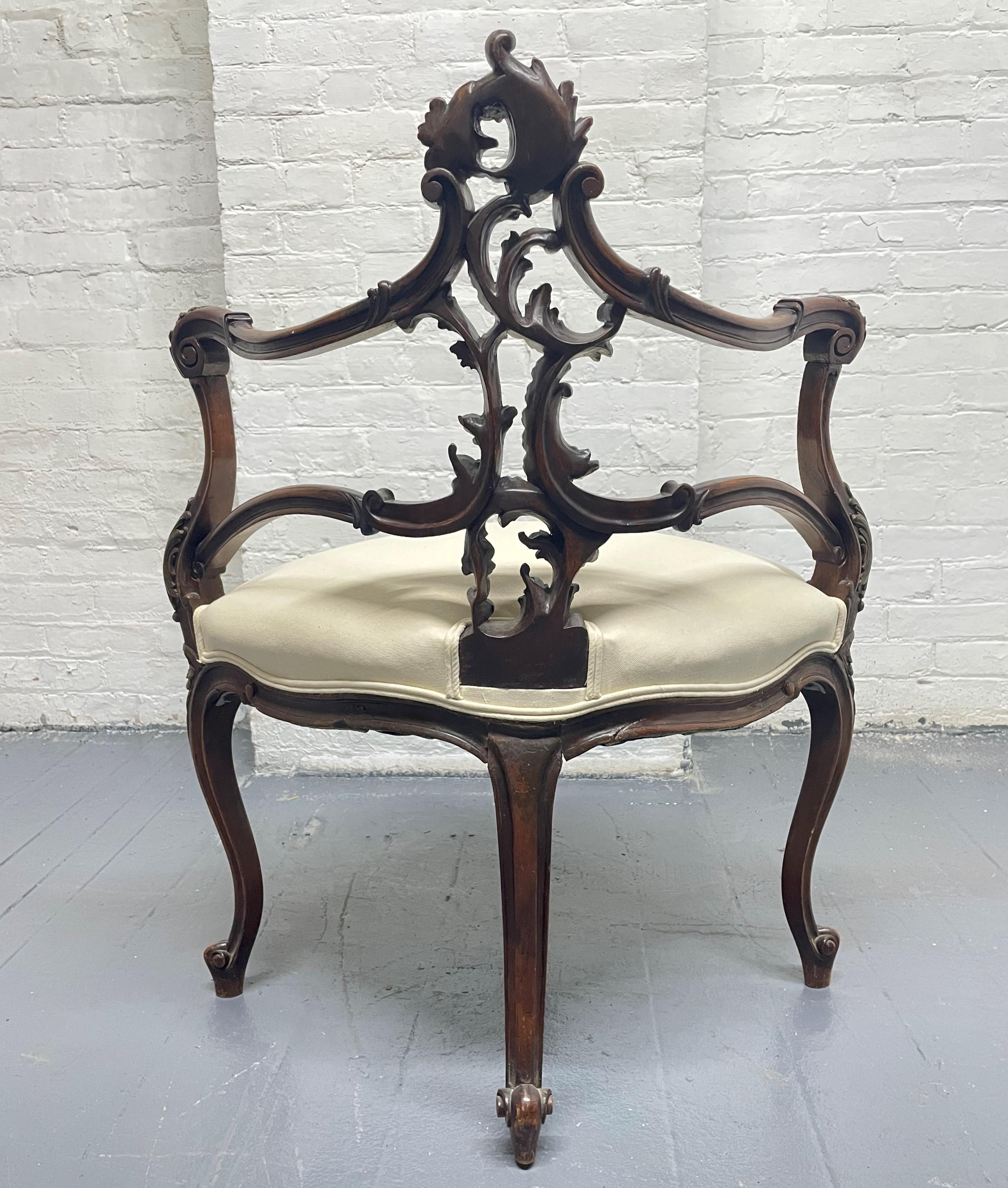 French Antique Corner Chair For Sale at 1stDibs