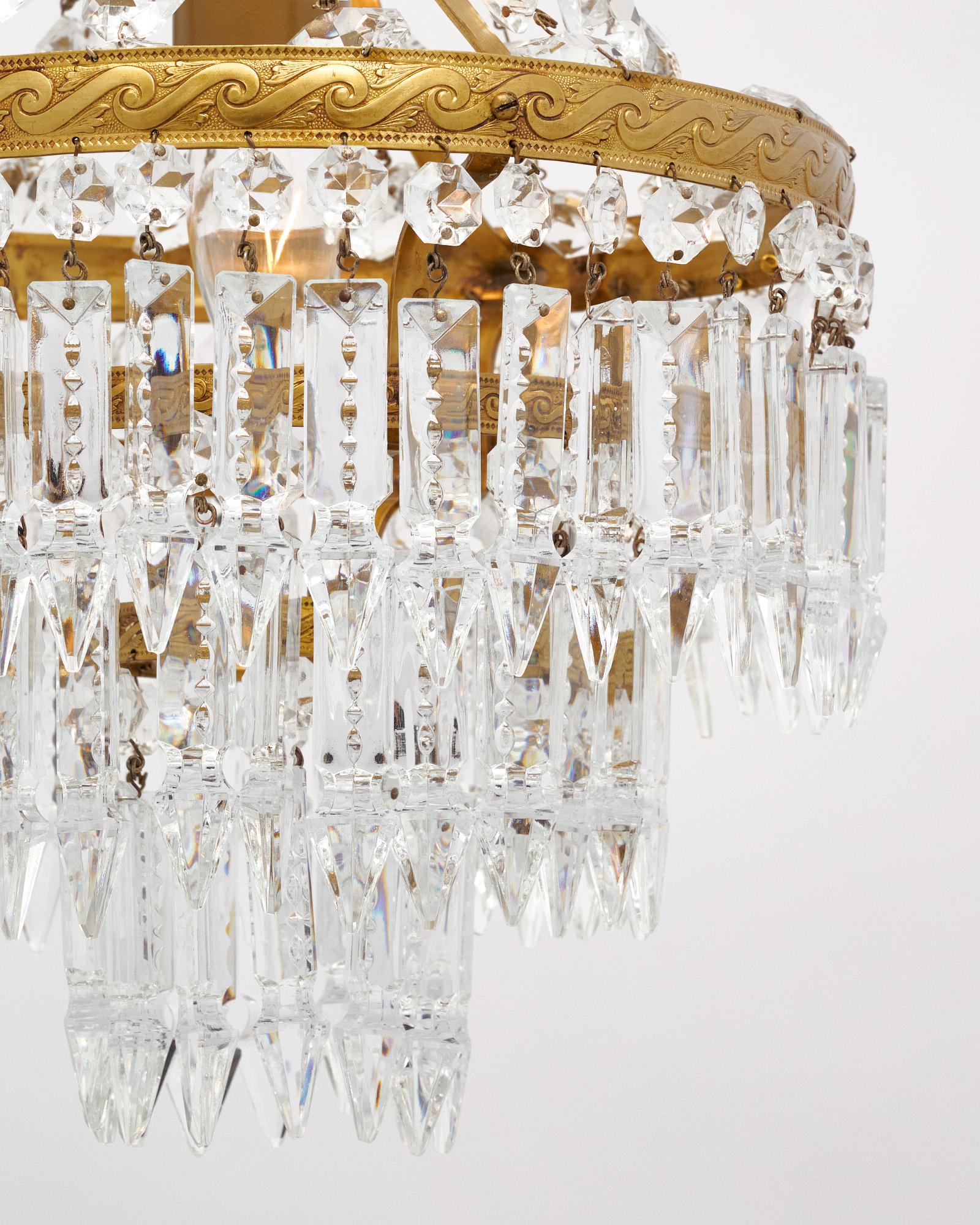 Louis XVI Lustre en cristal Antique French en vente