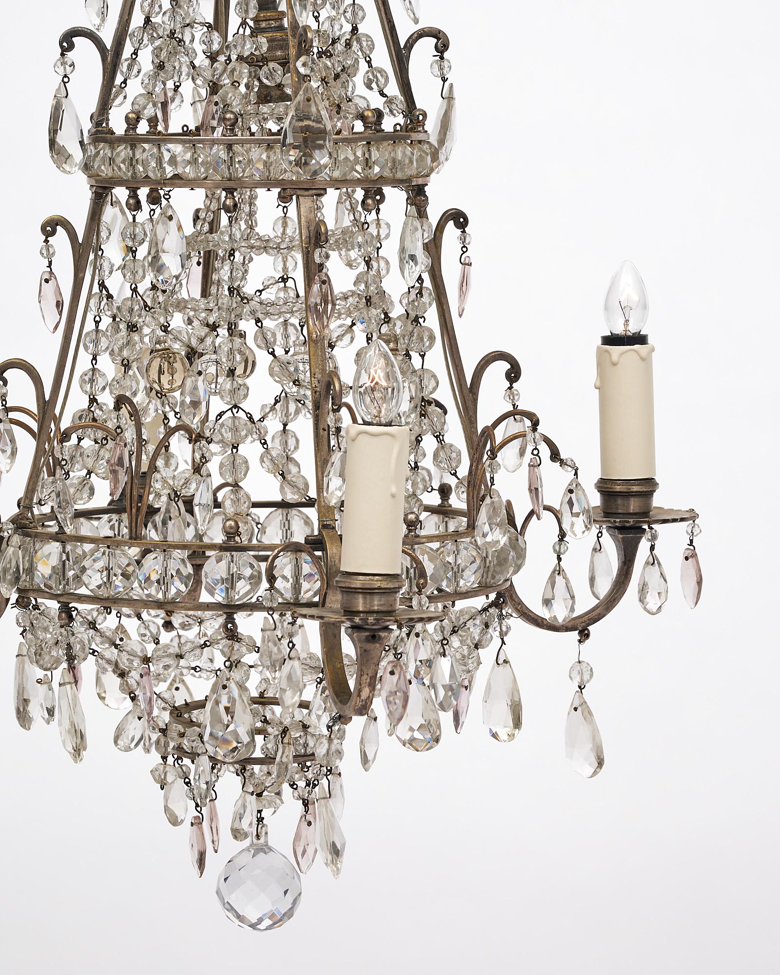 French, Antique Crystal Chandelier For Sale 1