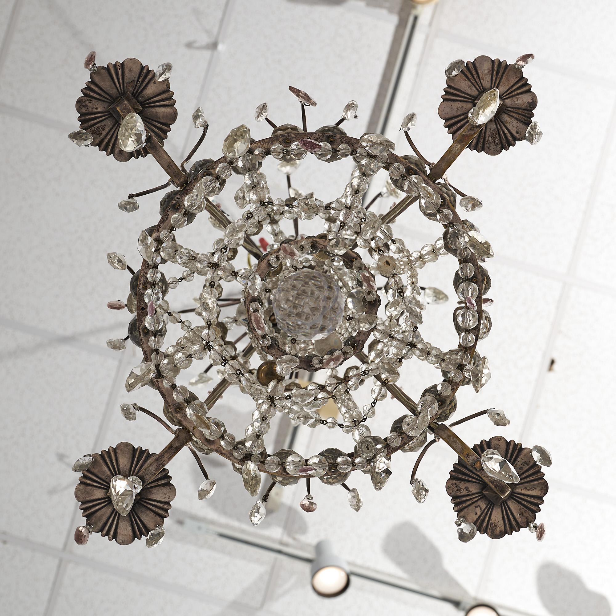 French, Antique Crystal Chandelier For Sale 2