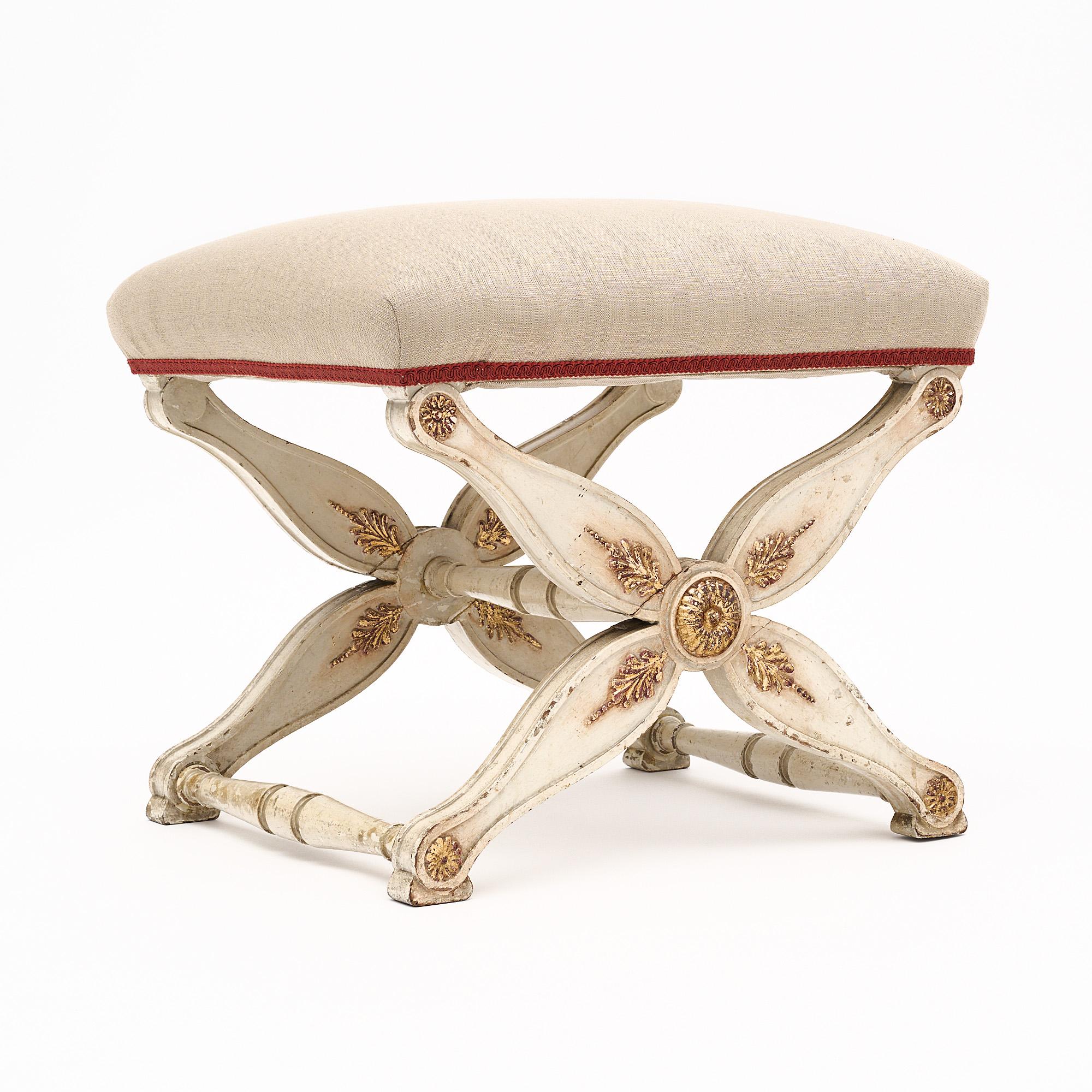 Late 19th Century French Antique Curule Stool For Sale