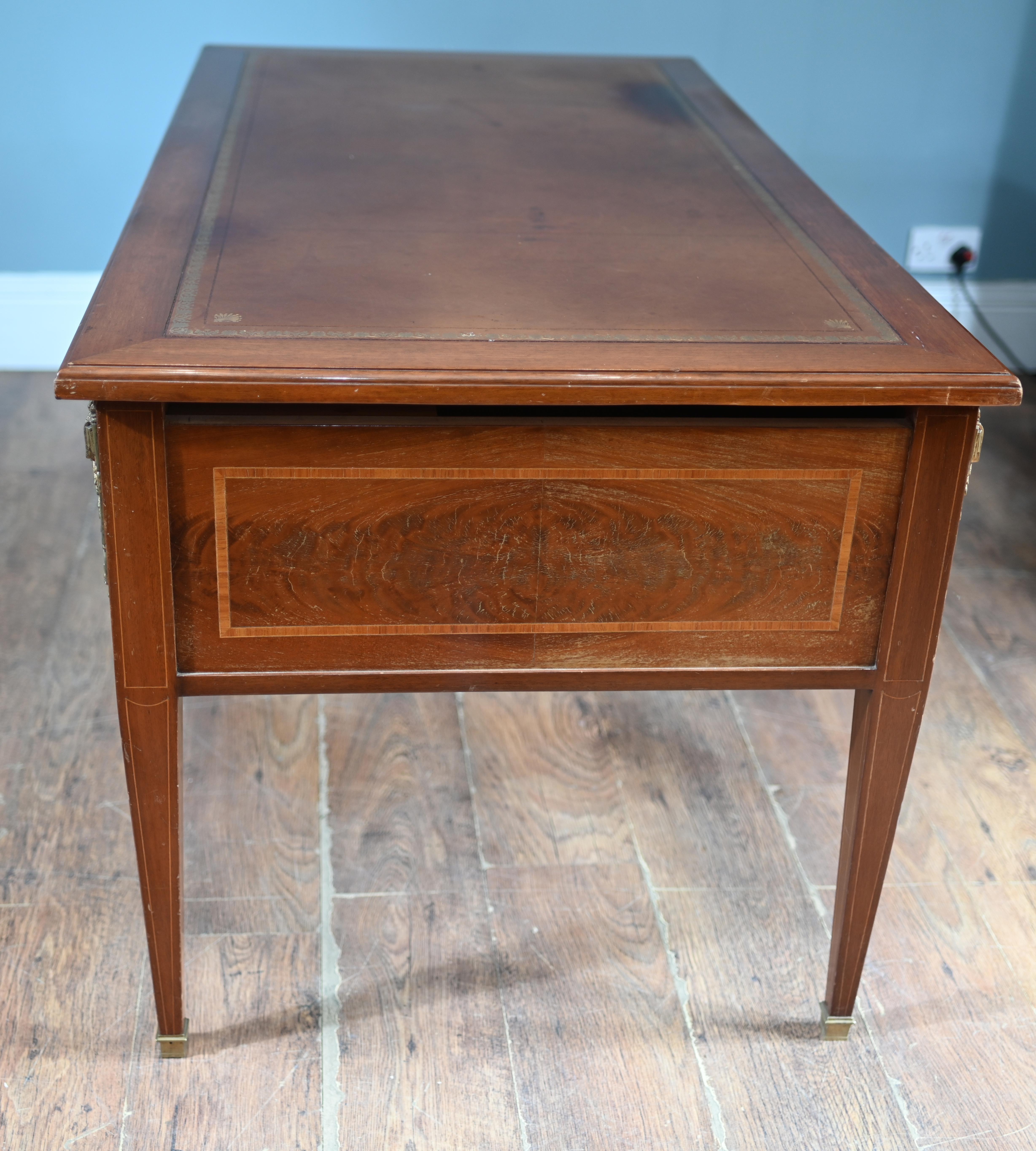 Antique French Desk Directoire Bureau Plat 1880 in vendita 4