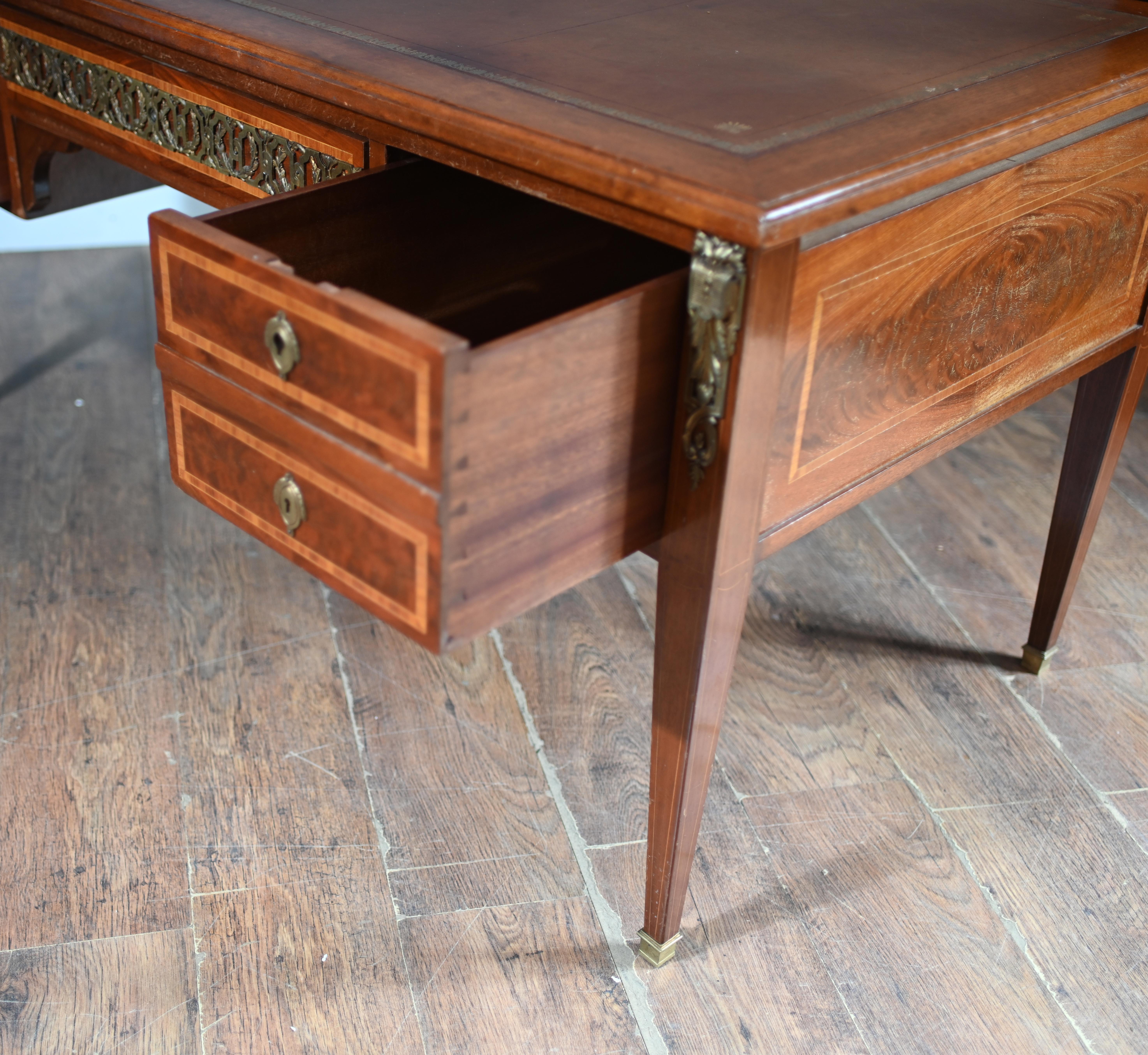 Antique French Desk Directoire Bureau Plat 1880 in vendita 3