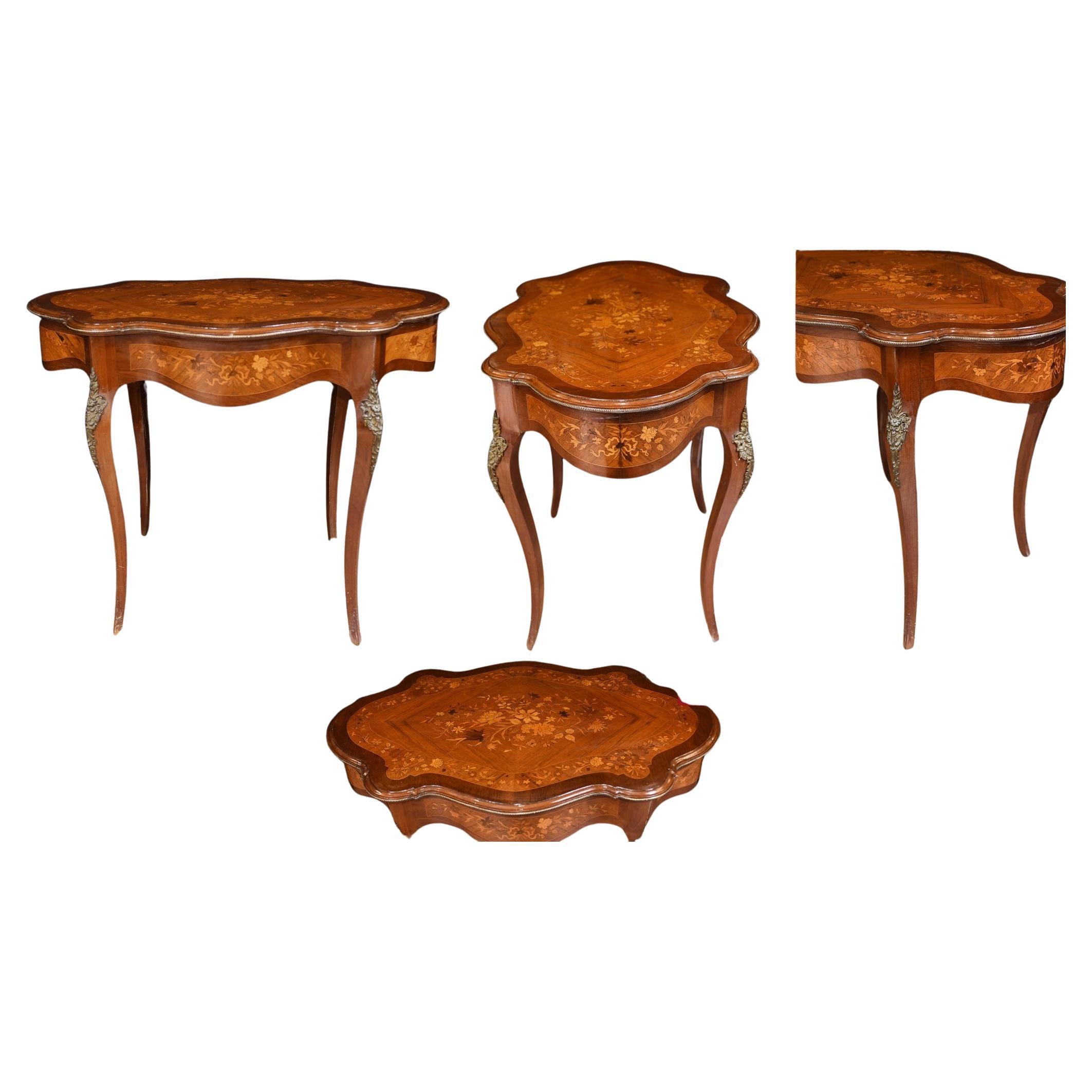 French Antique Desk Writing Table - Rococo Furniture For Sale