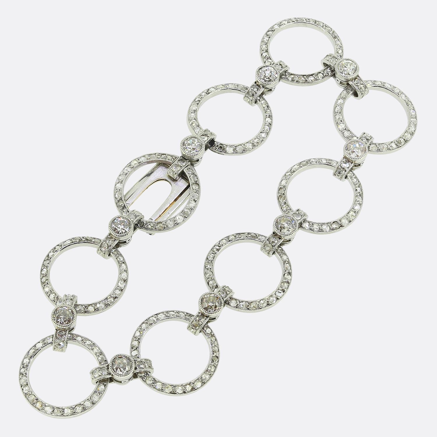 Edwardian French Antique Diamond Bracelet