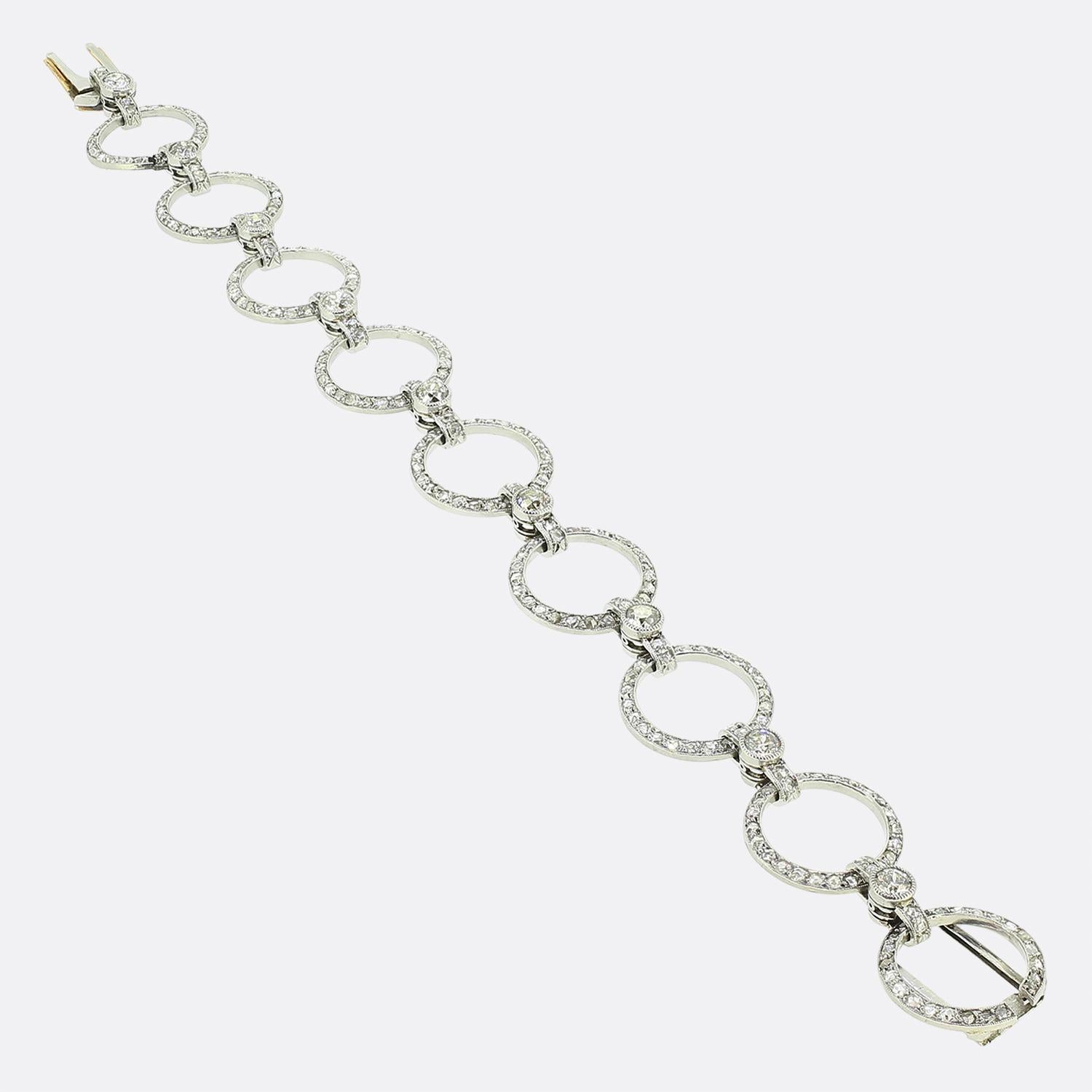 Old Mine Cut French Antique Diamond Bracelet