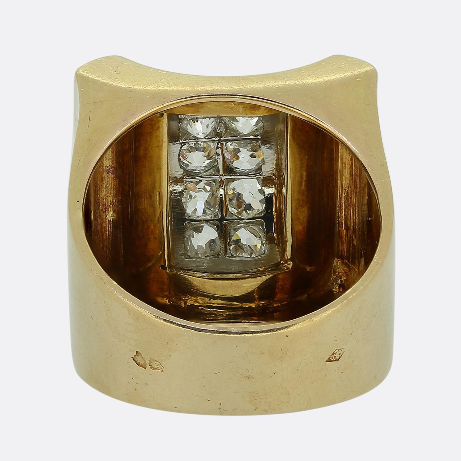 Anello da abito con diamante Antique French In condizioni buone in vendita a London, GB