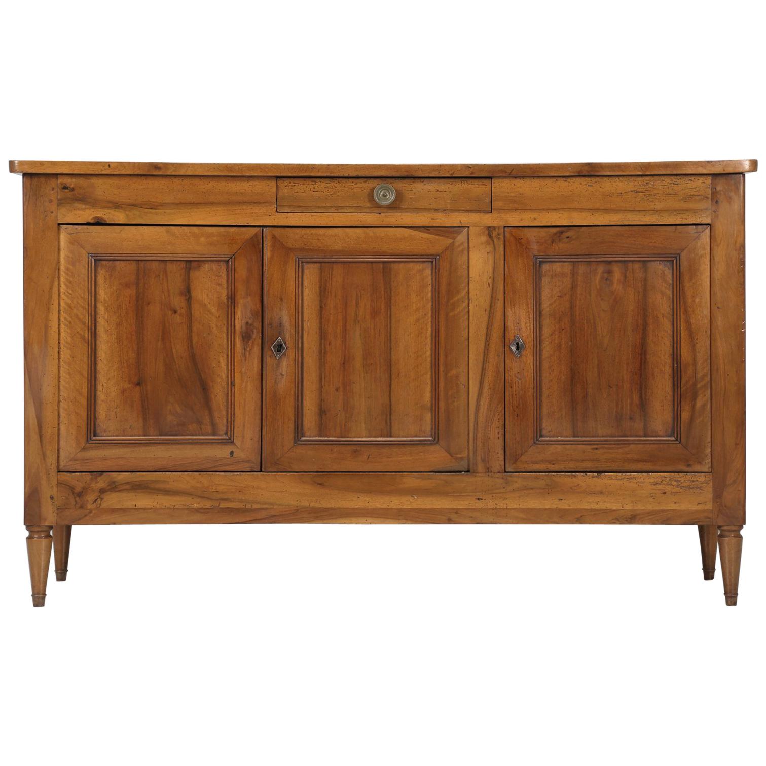 French Antique Directoire Style Buffet in Solid French Walnut