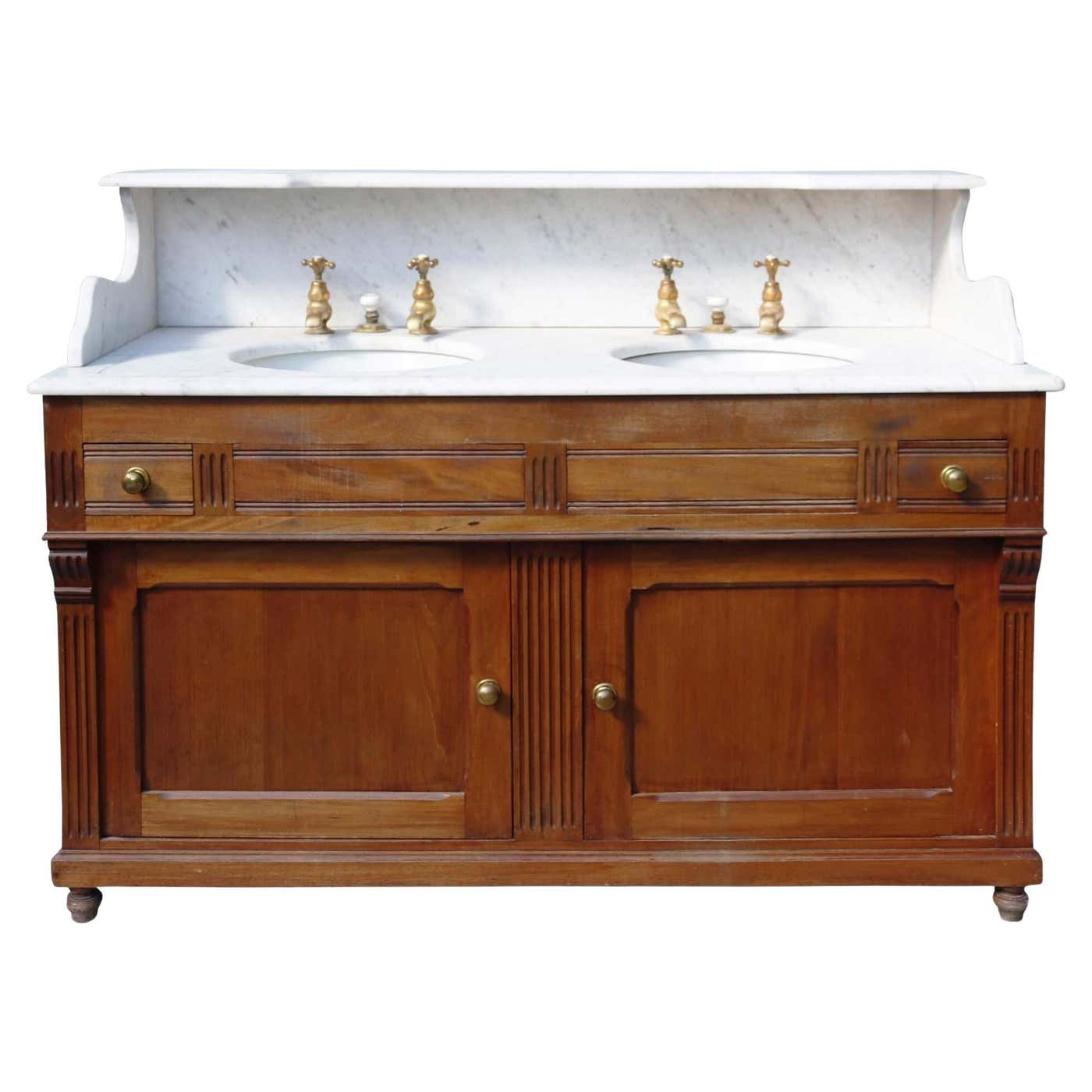 French Antique Double Vanity Marble Washstand at 1stDibs | washstand ...