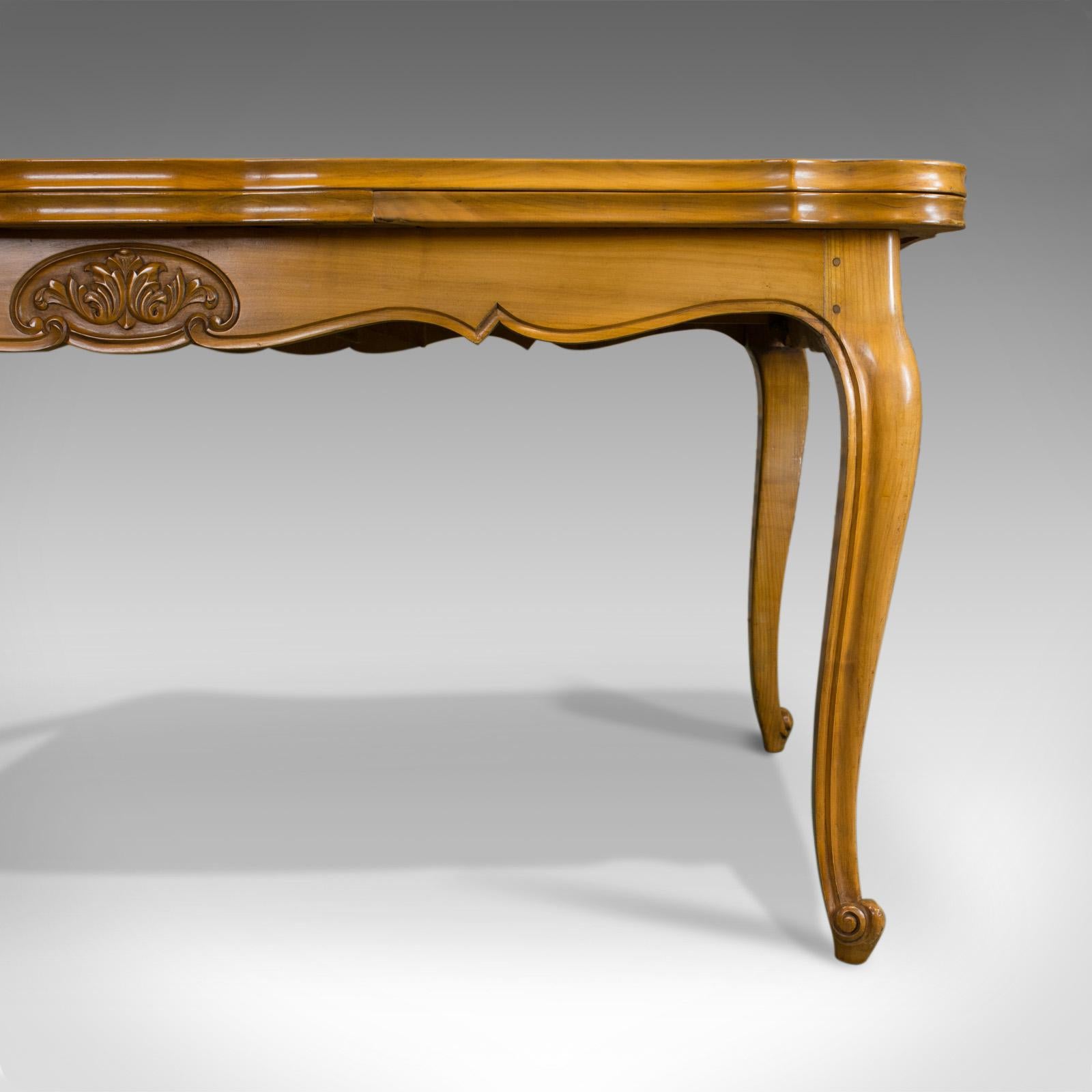 French Provincial French, Draw Leaf Dining Table, Beech, Extending, Louis XV Revival, circa 1930
