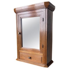 French antique early 20th century / Art Deco wall cabinet with mirror