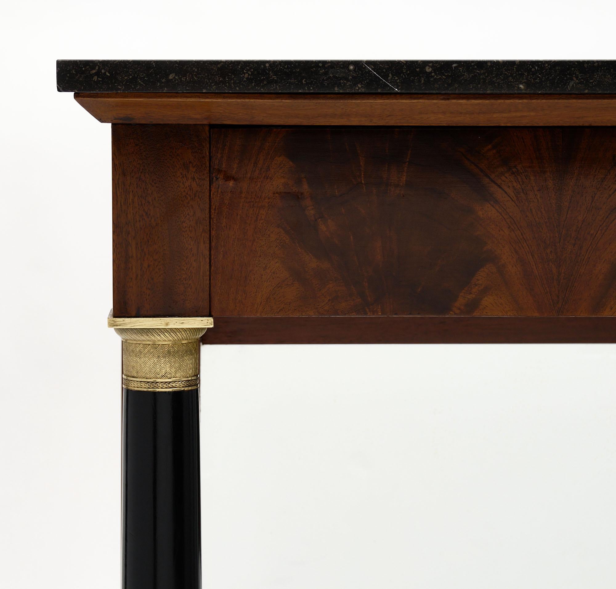 Mahogany French Antique Empire Console Table