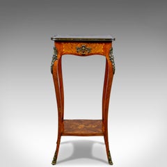 French Antique Étagère, Kingwood Side Table, Nightstand, Druce & Co., circa 1870
