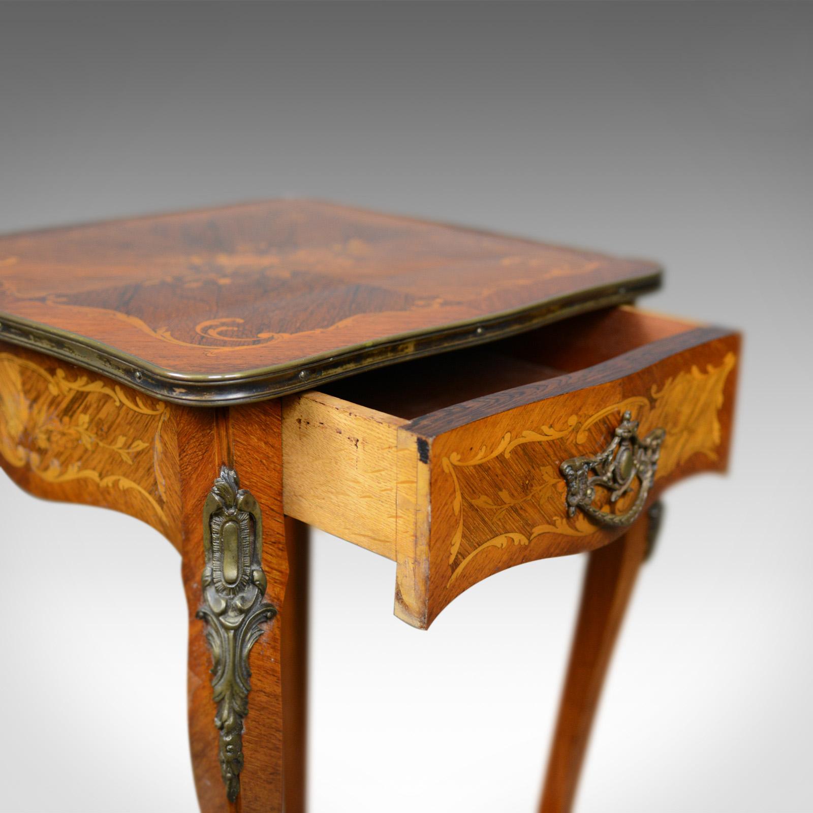 Inlay French Antique Étagère, Kingwood Side Table, Nightstand, Druce & Co., circa 1870