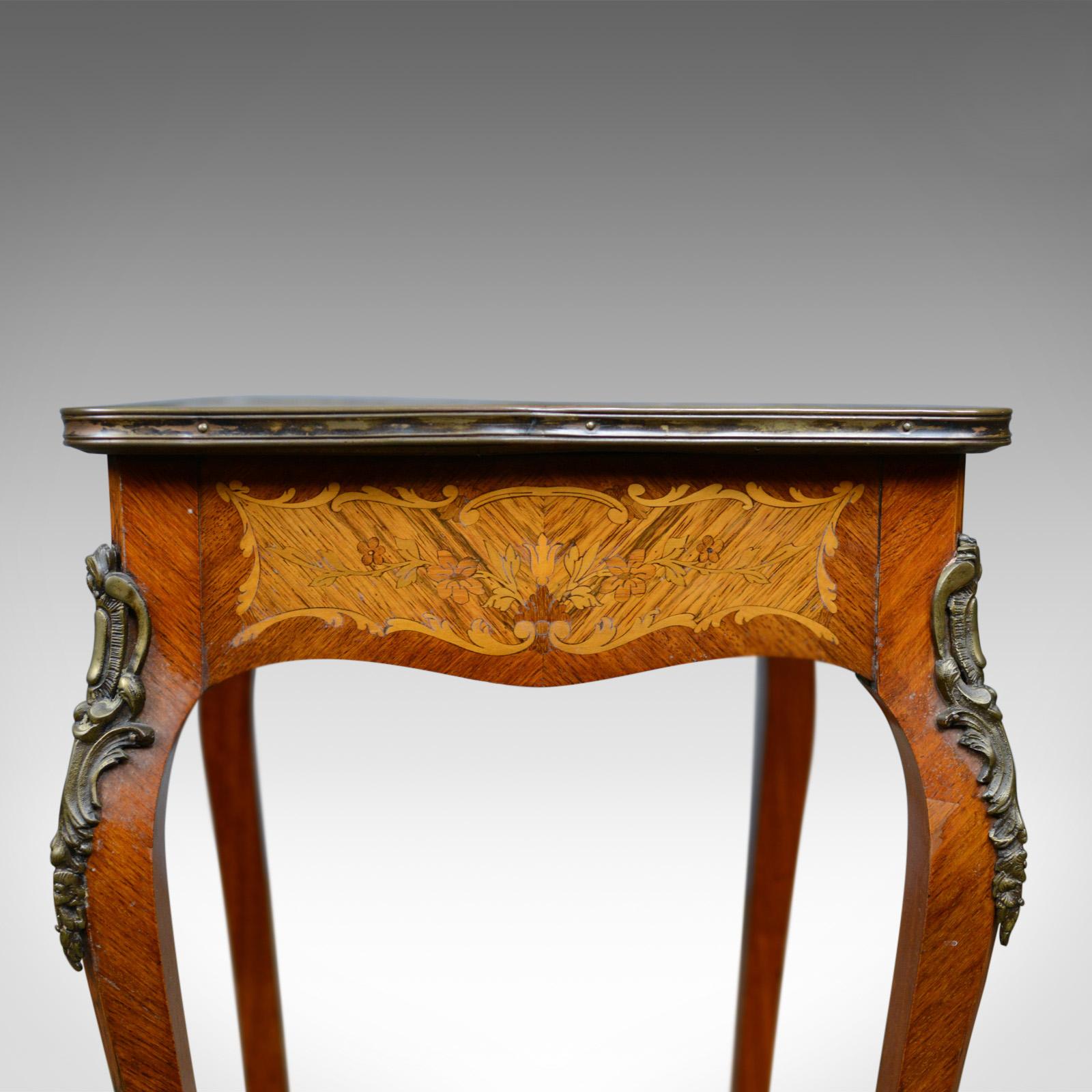 19th Century French Antique Étagère, Kingwood Side Table, Nightstand, Druce & Co., circa 1870