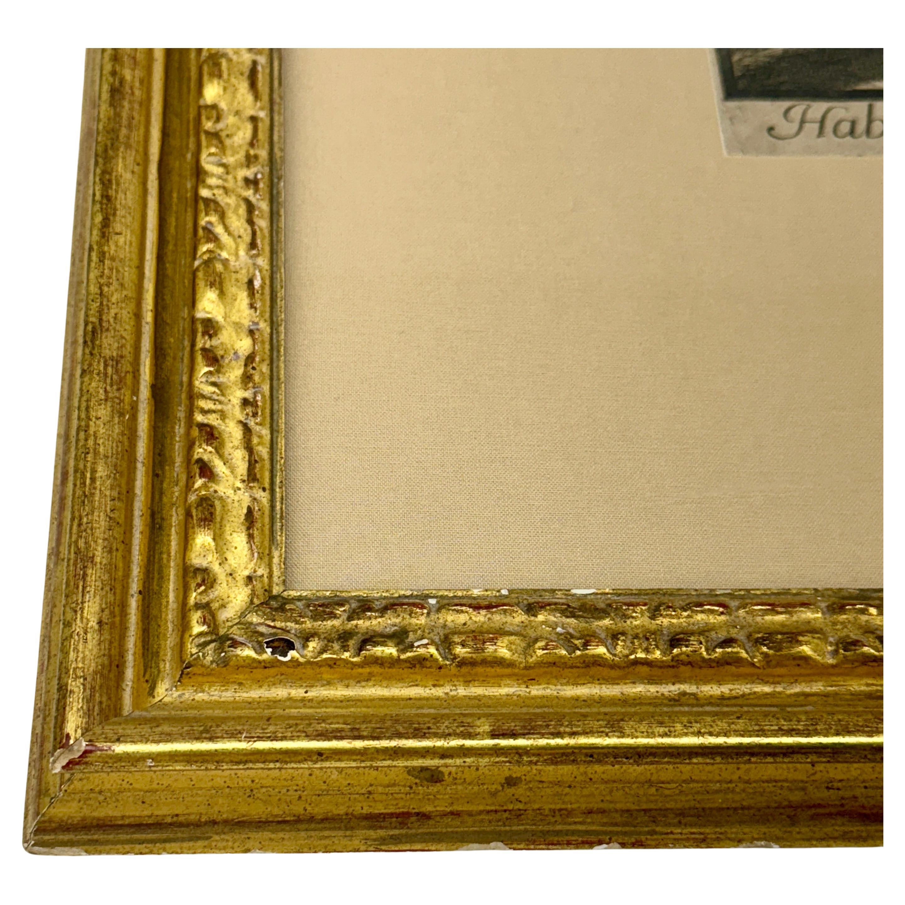 Französische antike Radierung eines Truhenmachers, vergoldet, gerahmt (19. Jahrhundert) im Angebot