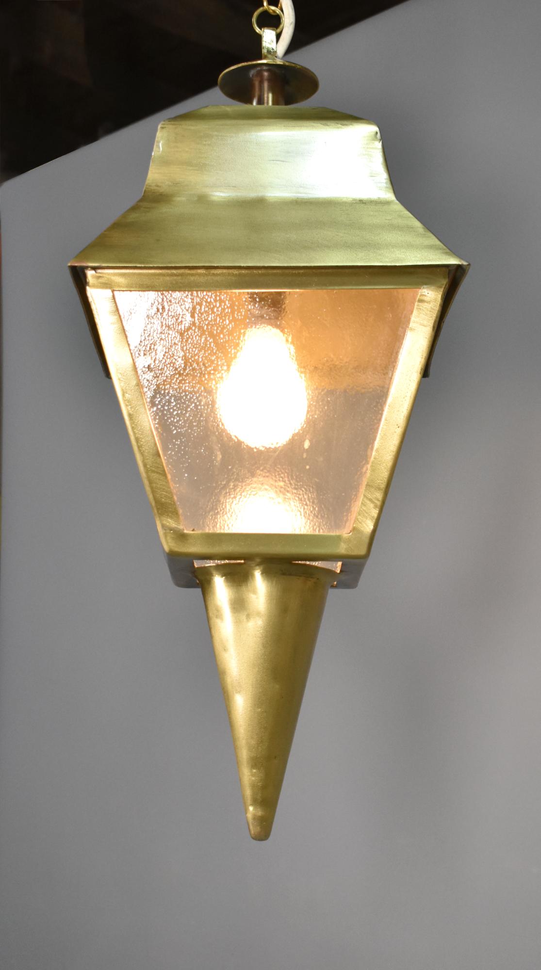 French Antique Exterior Bronze Lantern For Sale 5