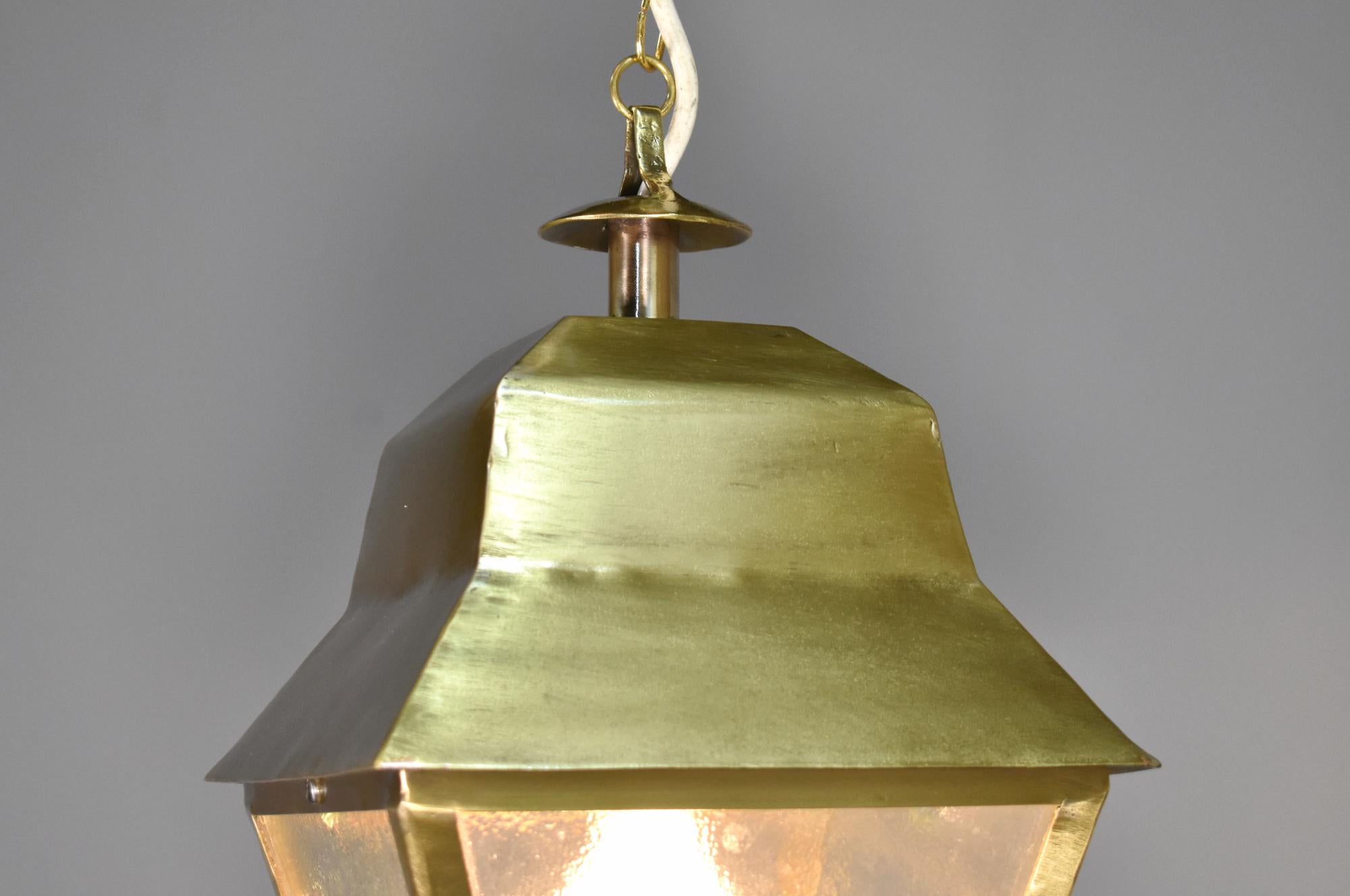 French Antique Exterior Bronze Lantern For Sale 6