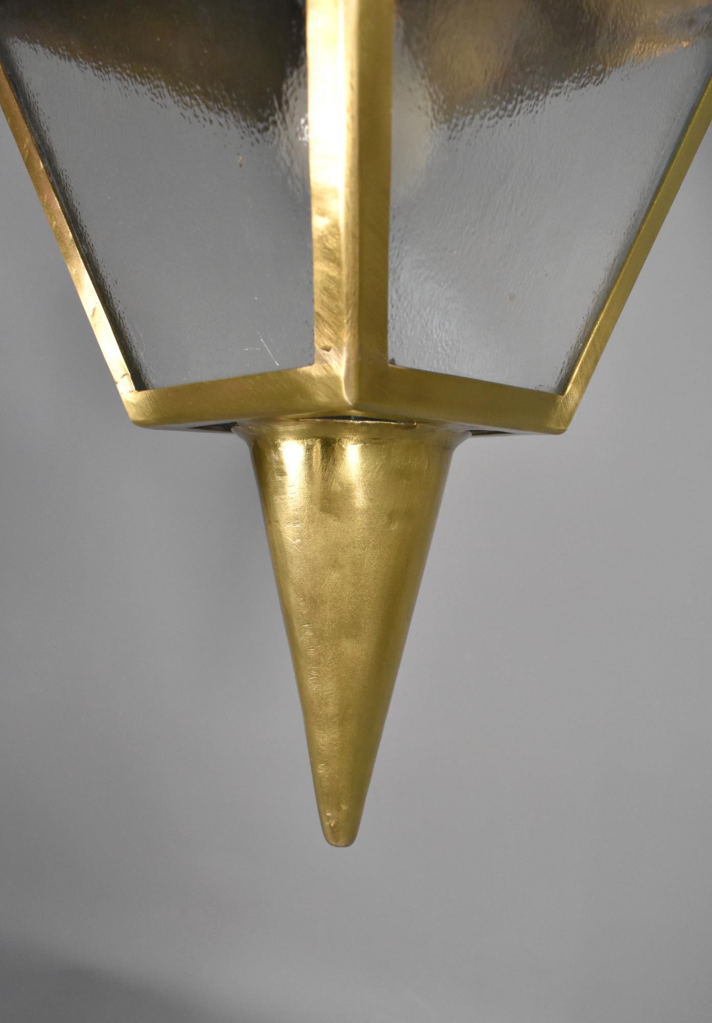 French Antique Exterior Bronze Lantern For Sale 8