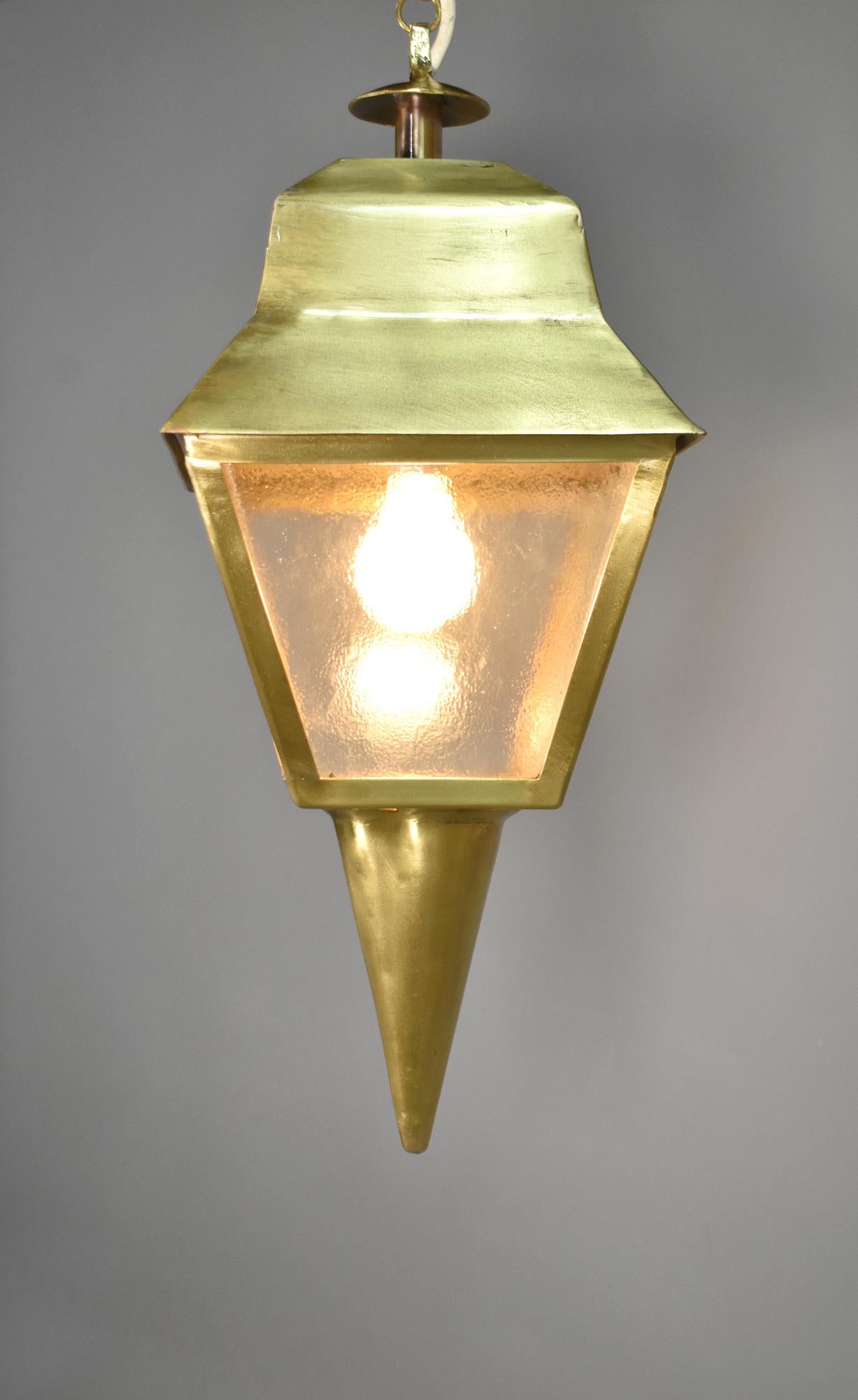 French Antique Exterior Bronze Lantern For Sale 1