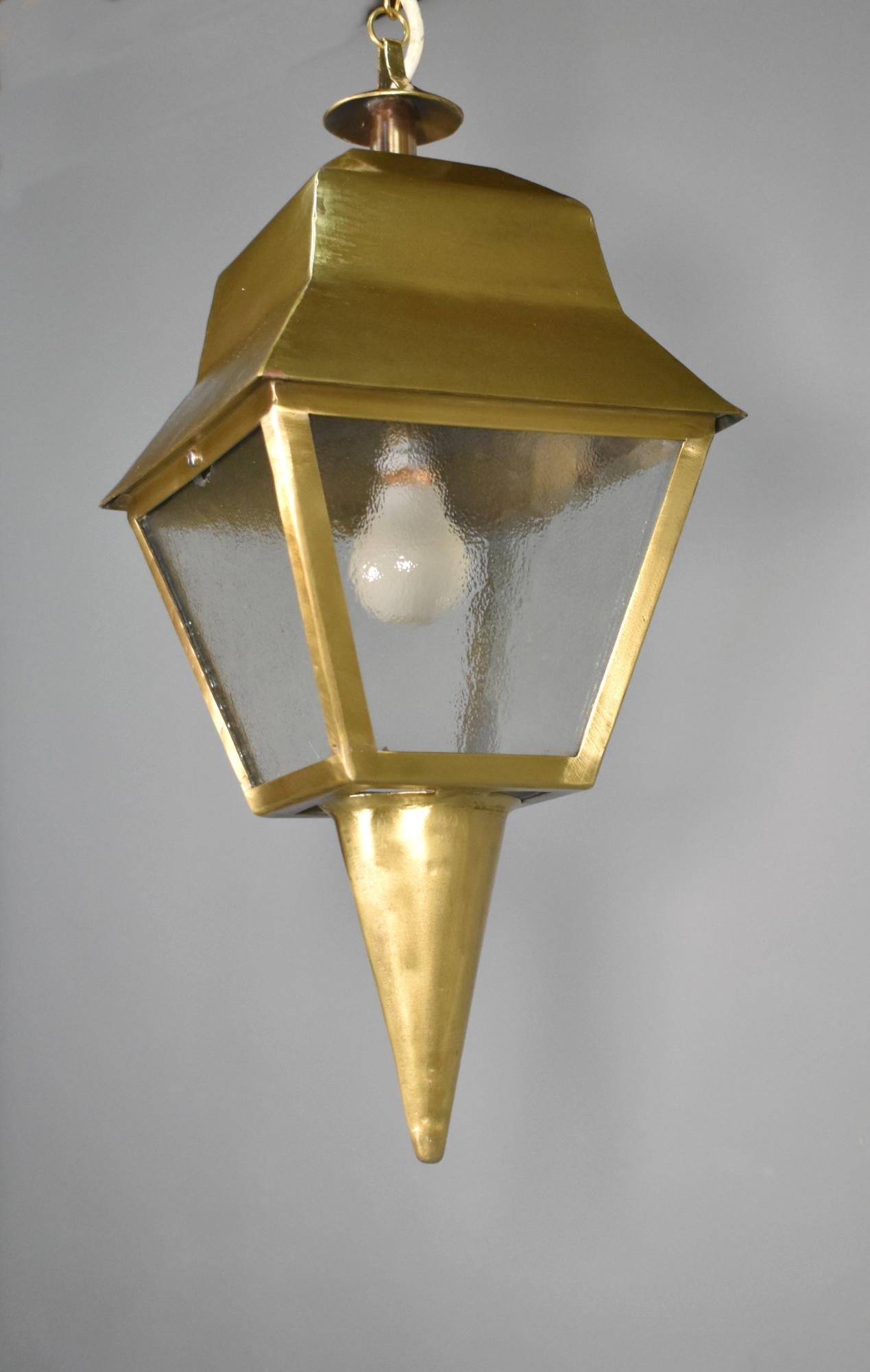 French Antique Exterior Bronze Lantern For Sale 2
