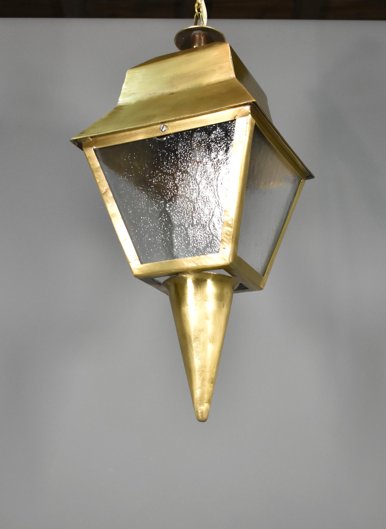 French Antique Exterior Bronze Lantern For Sale 3