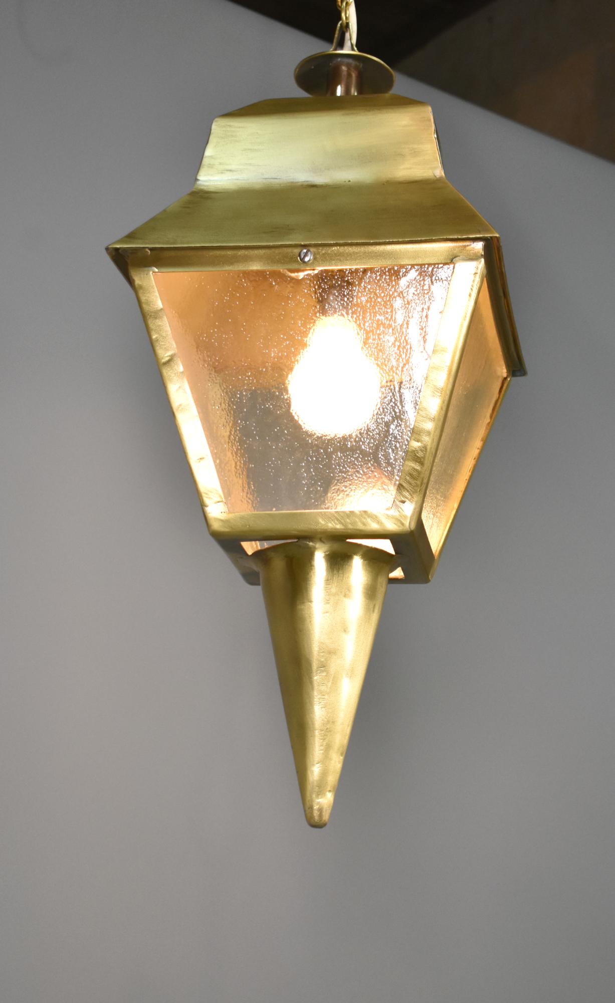 French Antique Exterior Bronze Lantern For Sale 4