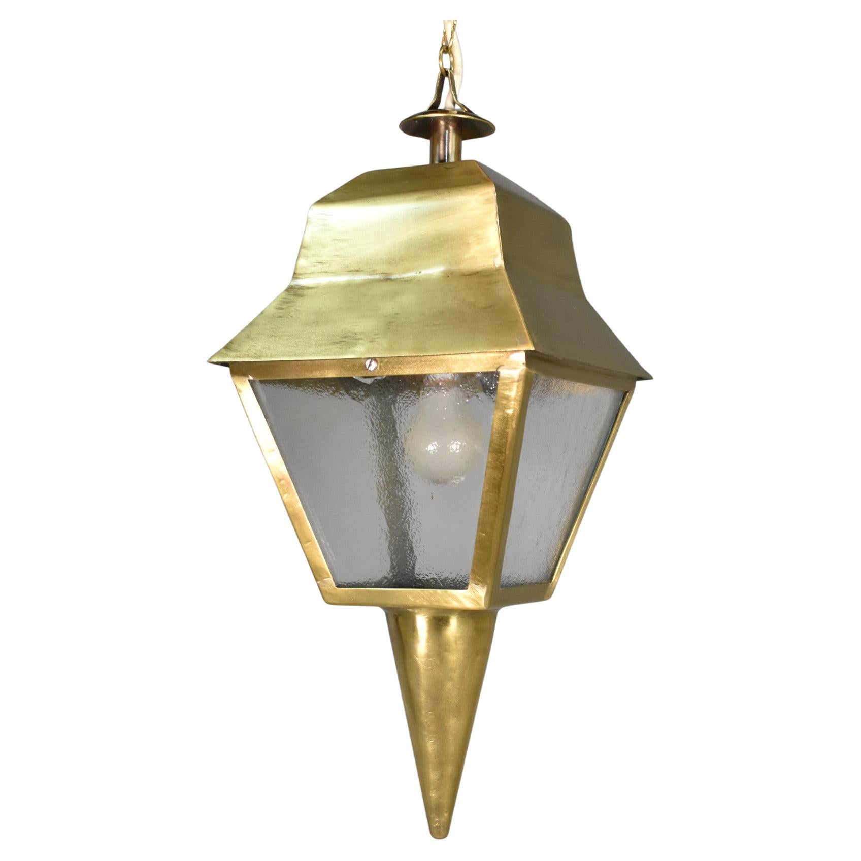 French Antique Exterior Bronze Lantern For Sale