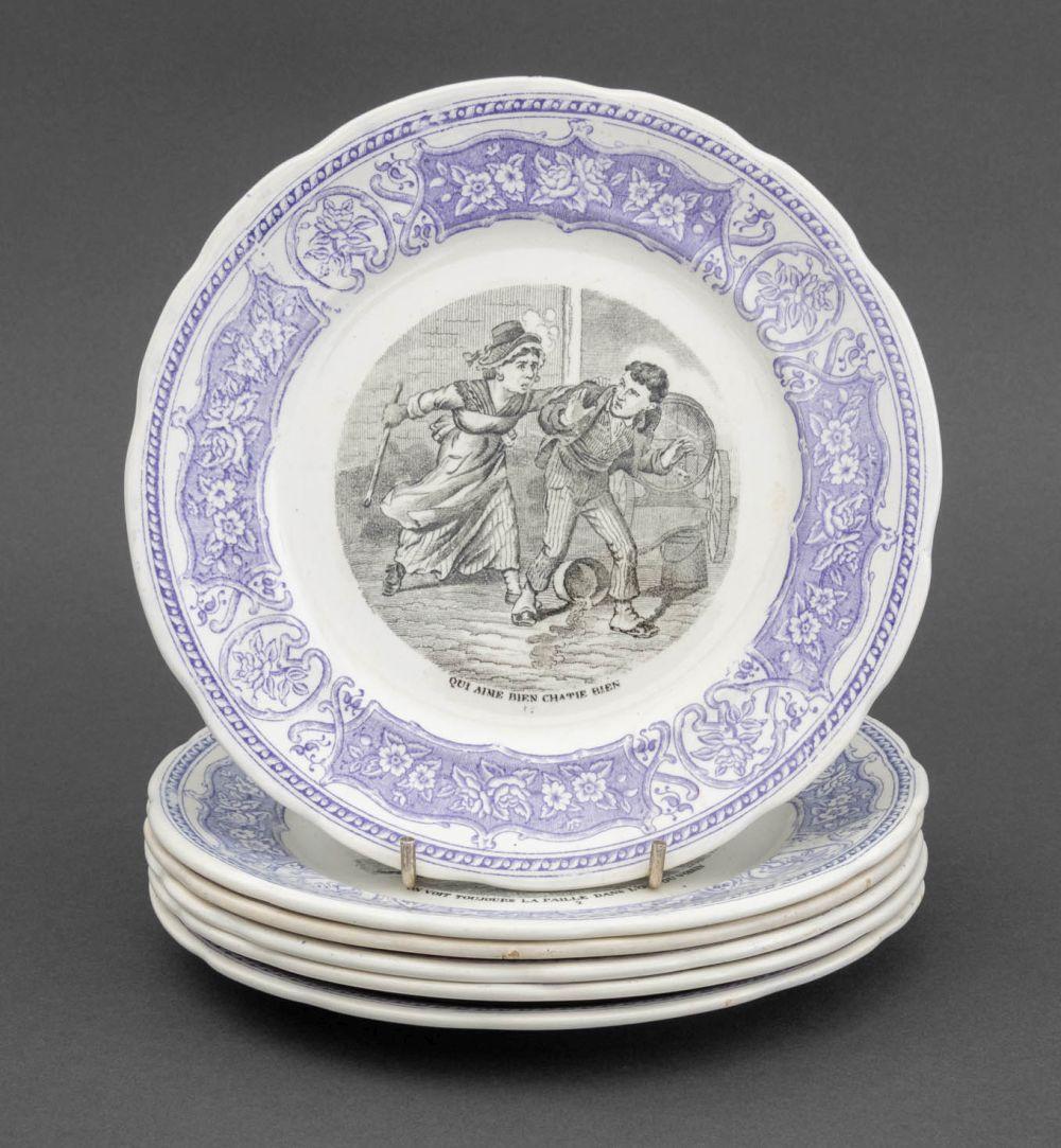 Antike französische Fayence-Teller, 30 im Angebot 5