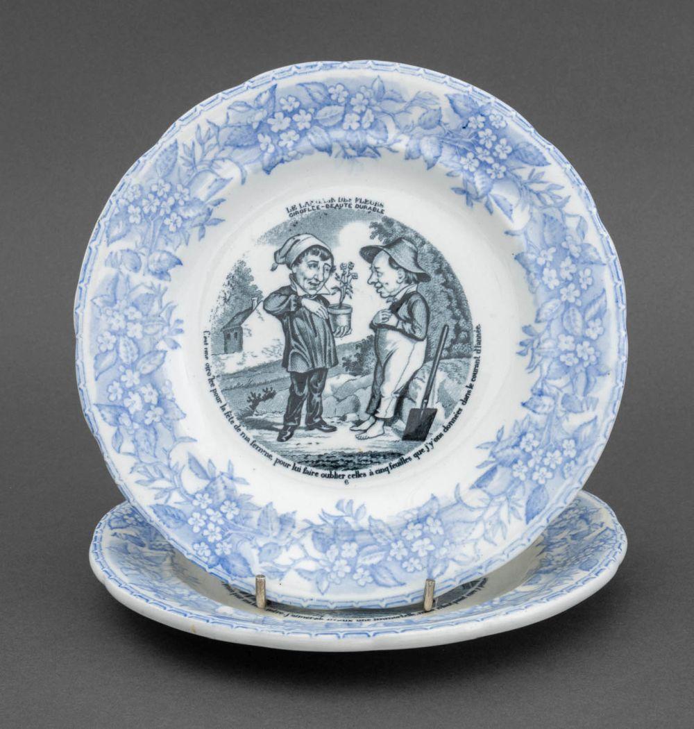 Antike französische Fayence-Teller, 30 im Angebot 13