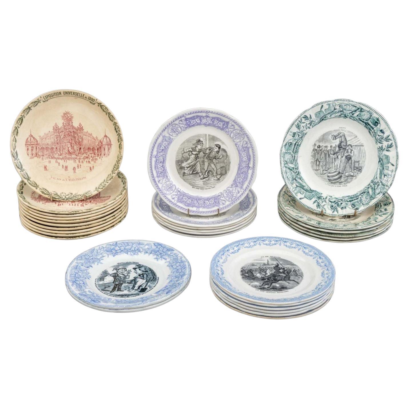 Piatti antichi francesi di faience, 30