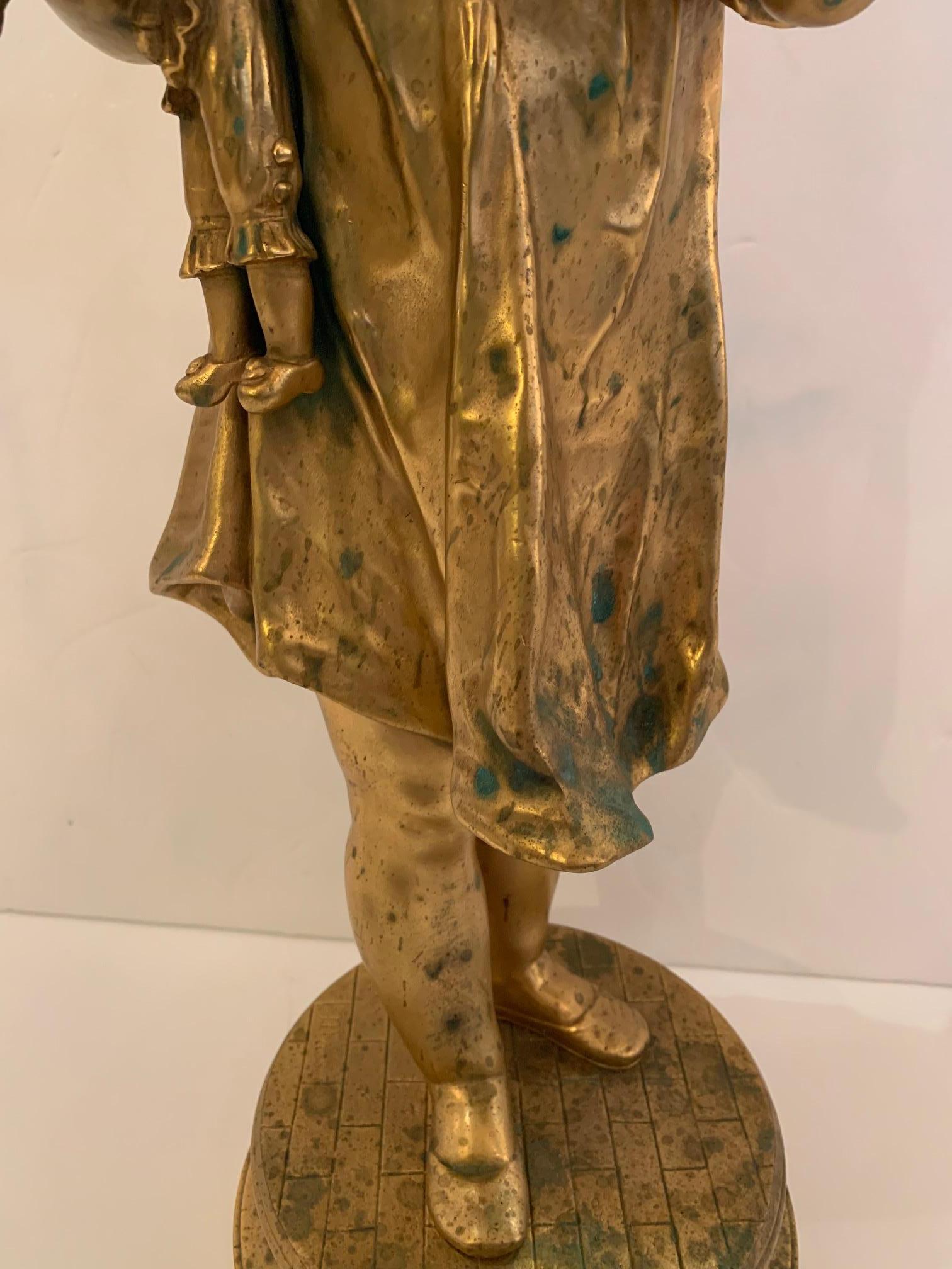 Antike französische figurative französische Skulptur eines Mädchens von Charles Masse im Angebot 9