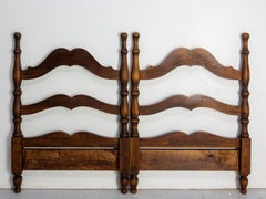 French Antique Fir Wood HeadBoard for Queen Size Bed circa 1940