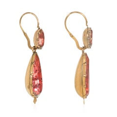 French Antique foiled crystal earrings