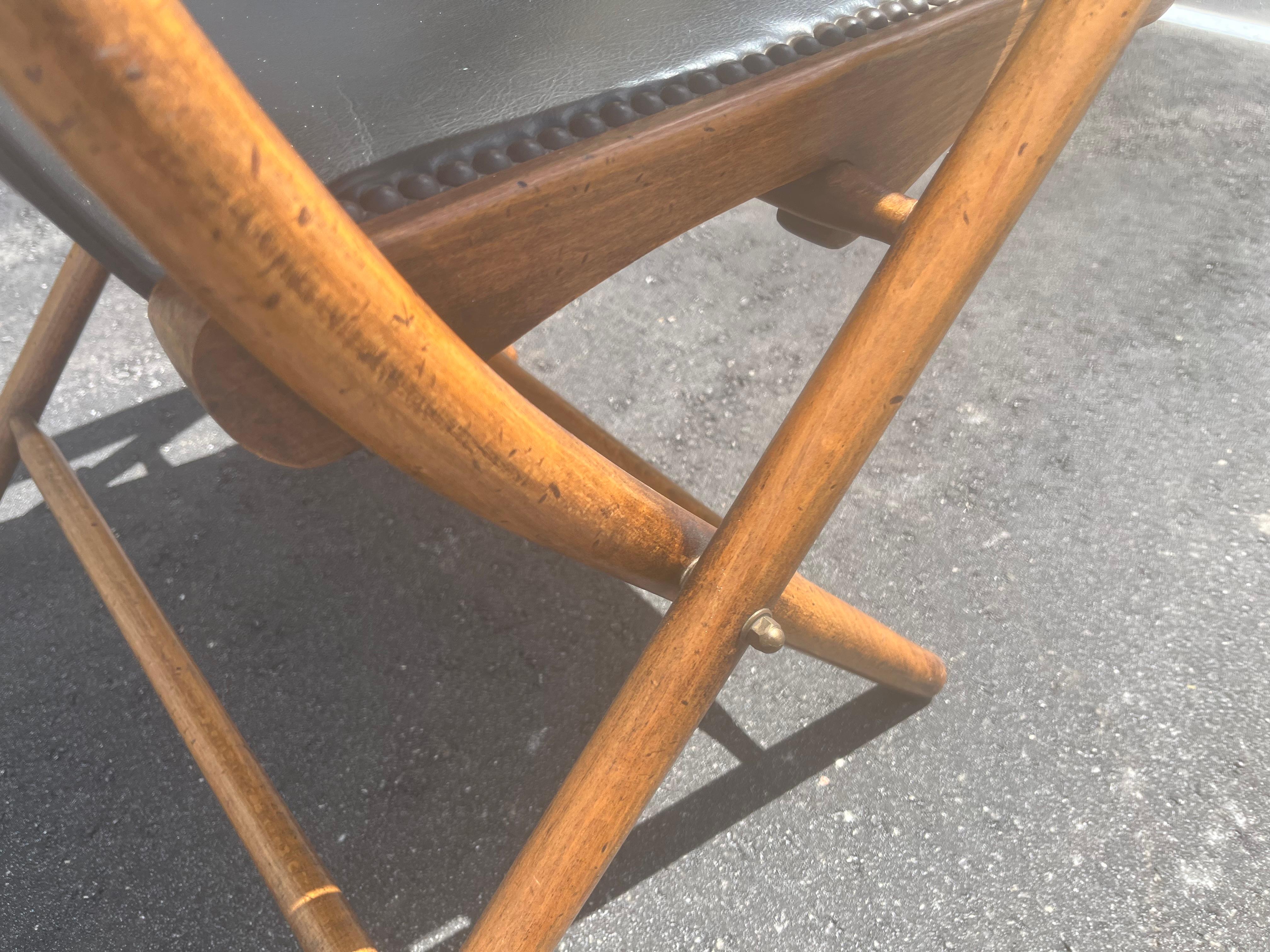 French Antique Folding Chair, Campaign Safari For Sale 2