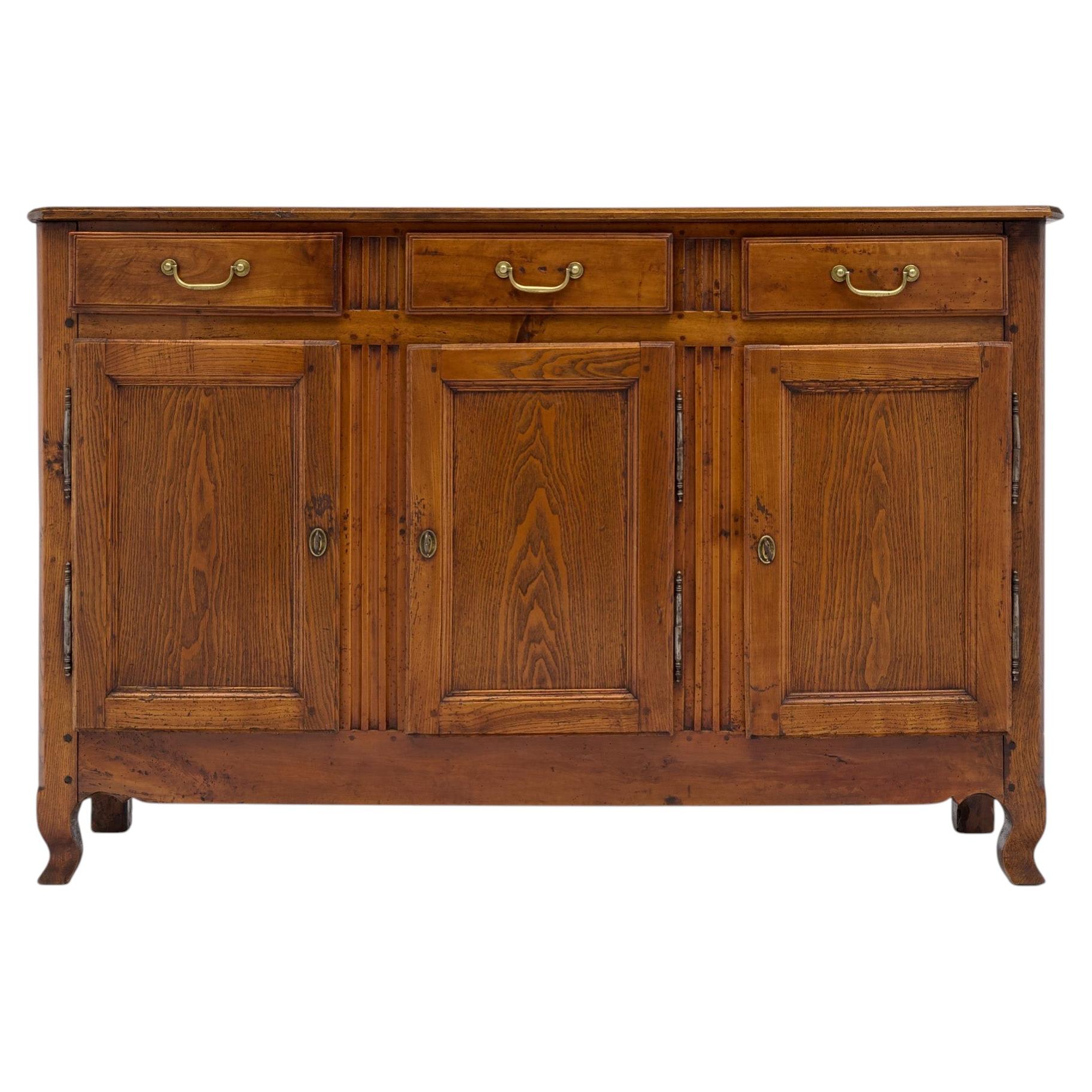 French Antique Fruitwood Buffet, 19th Century, Circa 1800