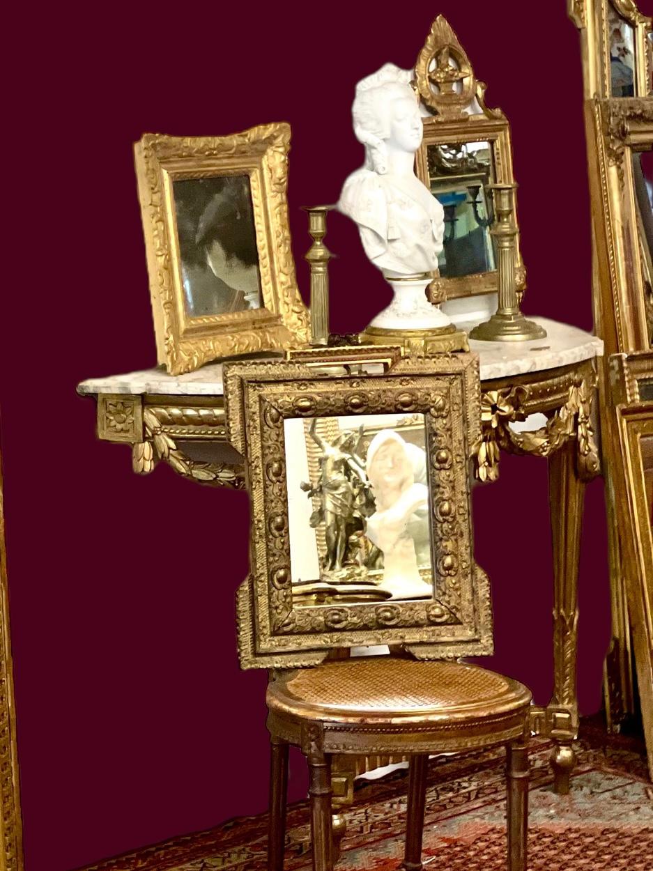 French Antique Giltwood Wall Mirror 4