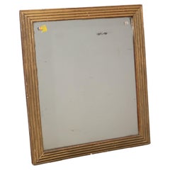 French Antique Giltwood Reeded Mirror