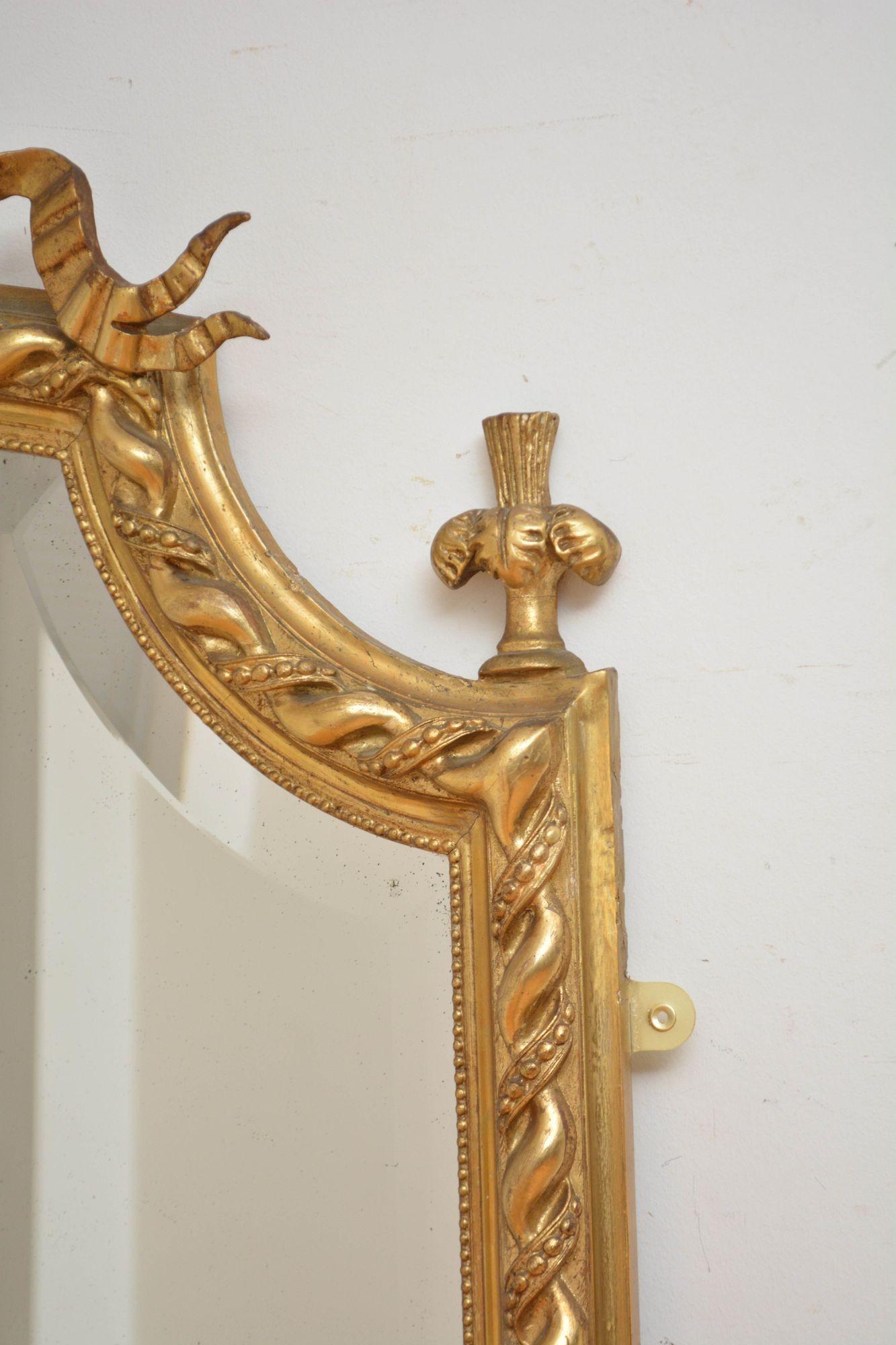 French Antique Giltwood Wall Mirror H180cm For Sale 6