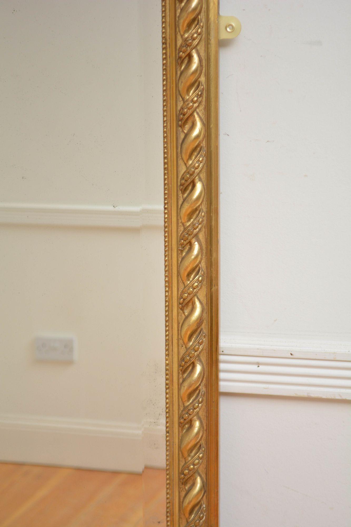 French Antique Giltwood Wall Mirror H180cm For Sale 7