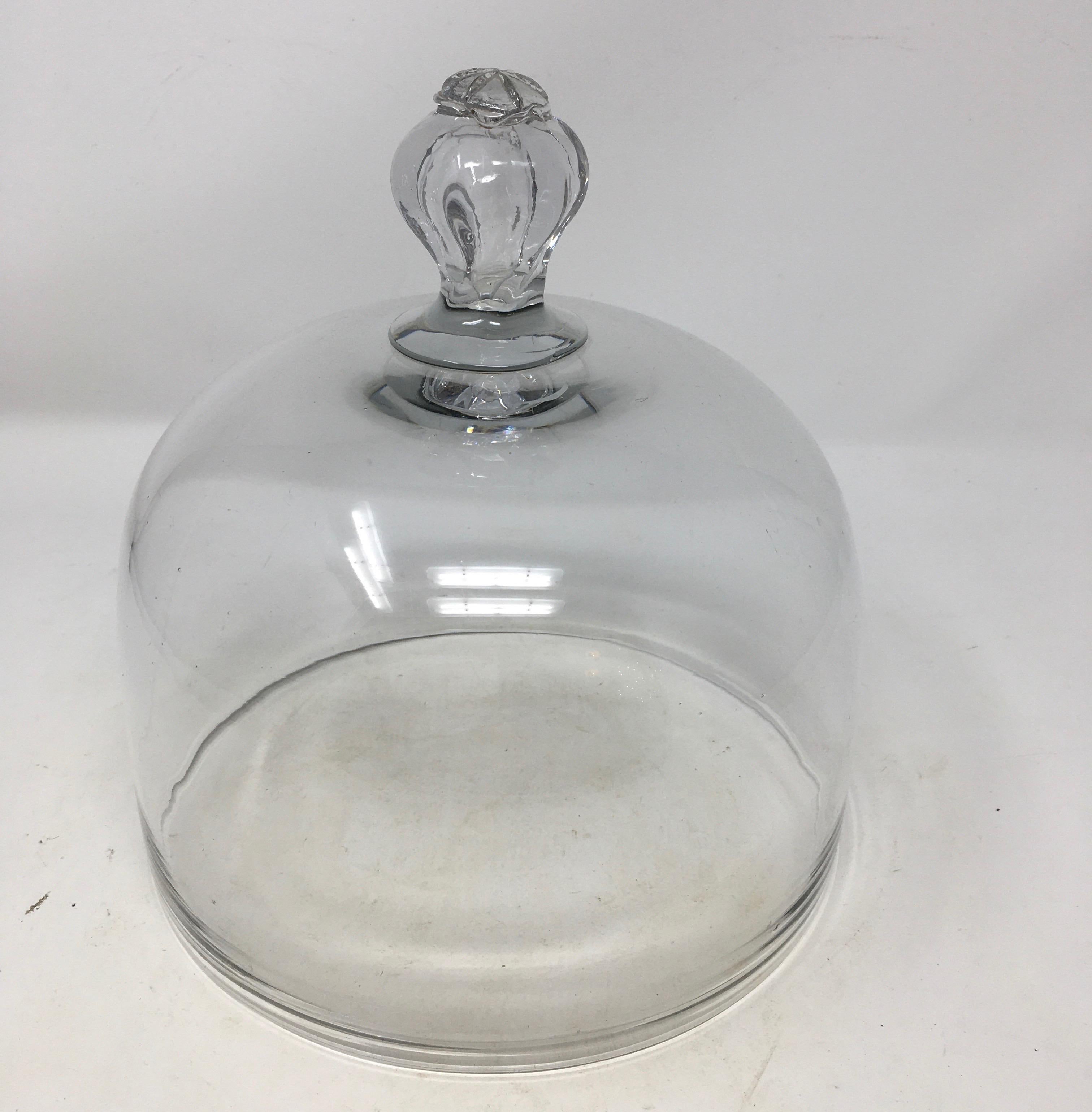 glass dome with handle