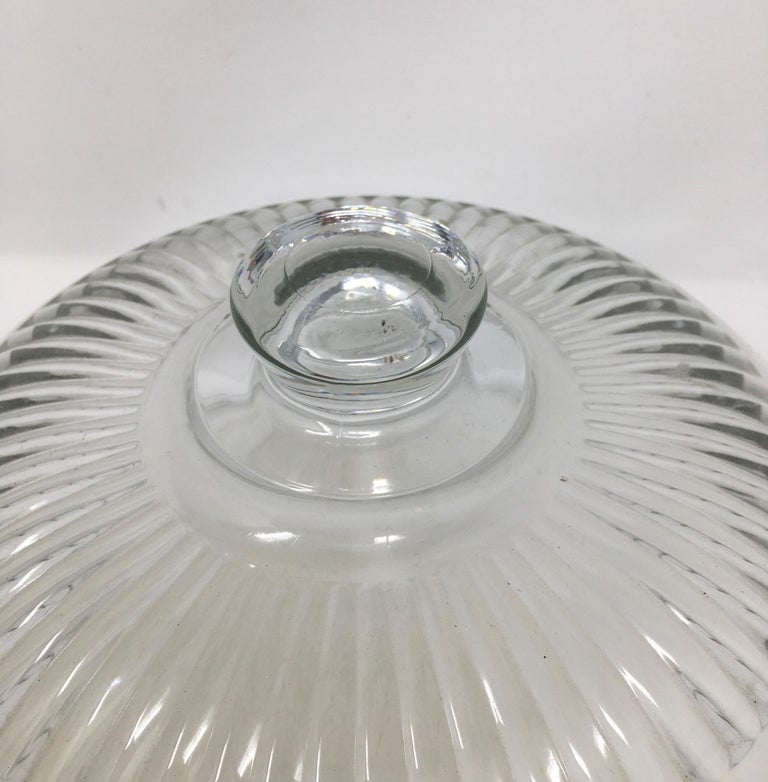 French Antique Glass Dome, Cloche with Solid Glass Knob Handle at 1stDibs