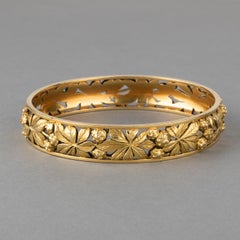 French Antique Gold Bangle Bracelet
